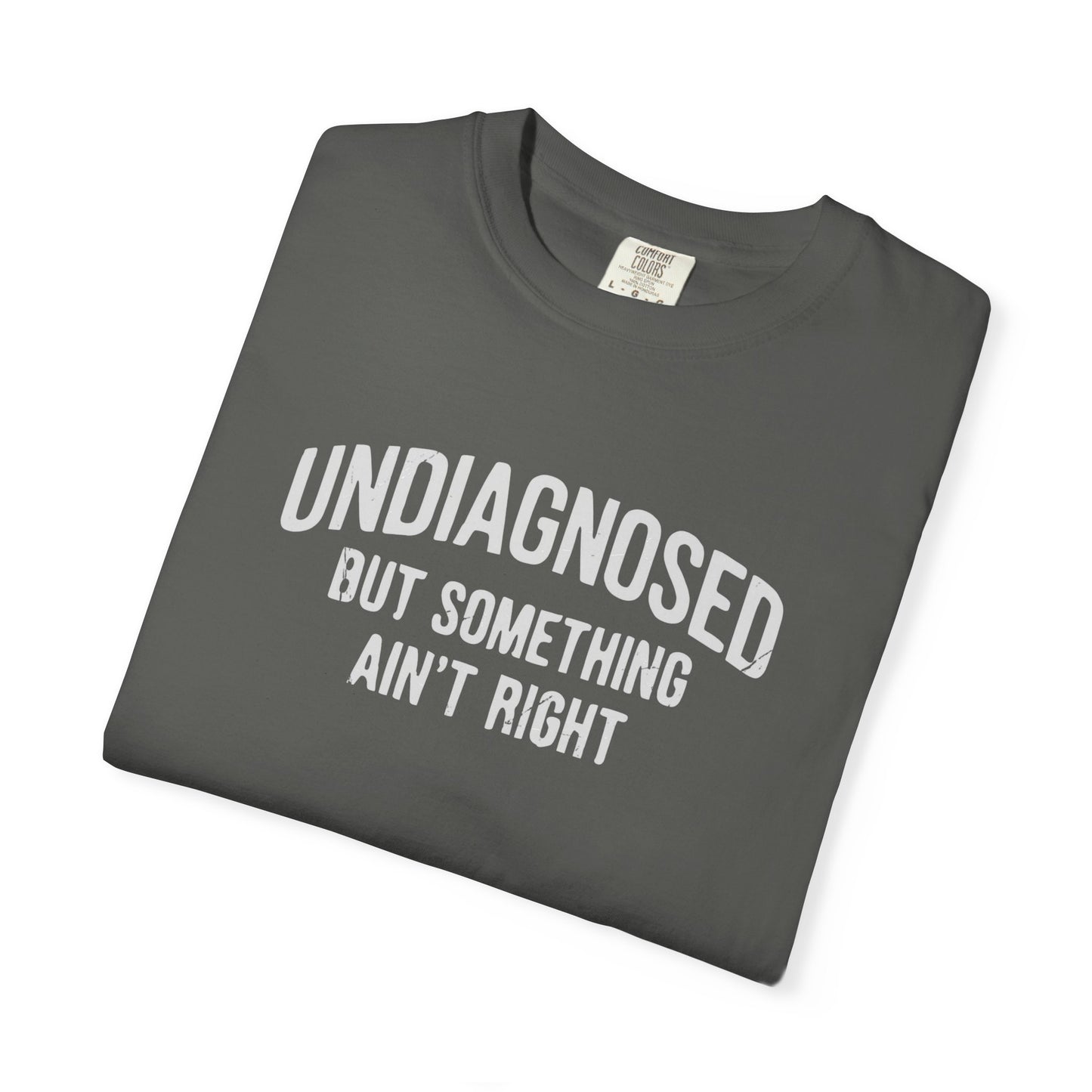 Undiagnosed But Something Ain't Right T-shirt — Funny Typographic Tee