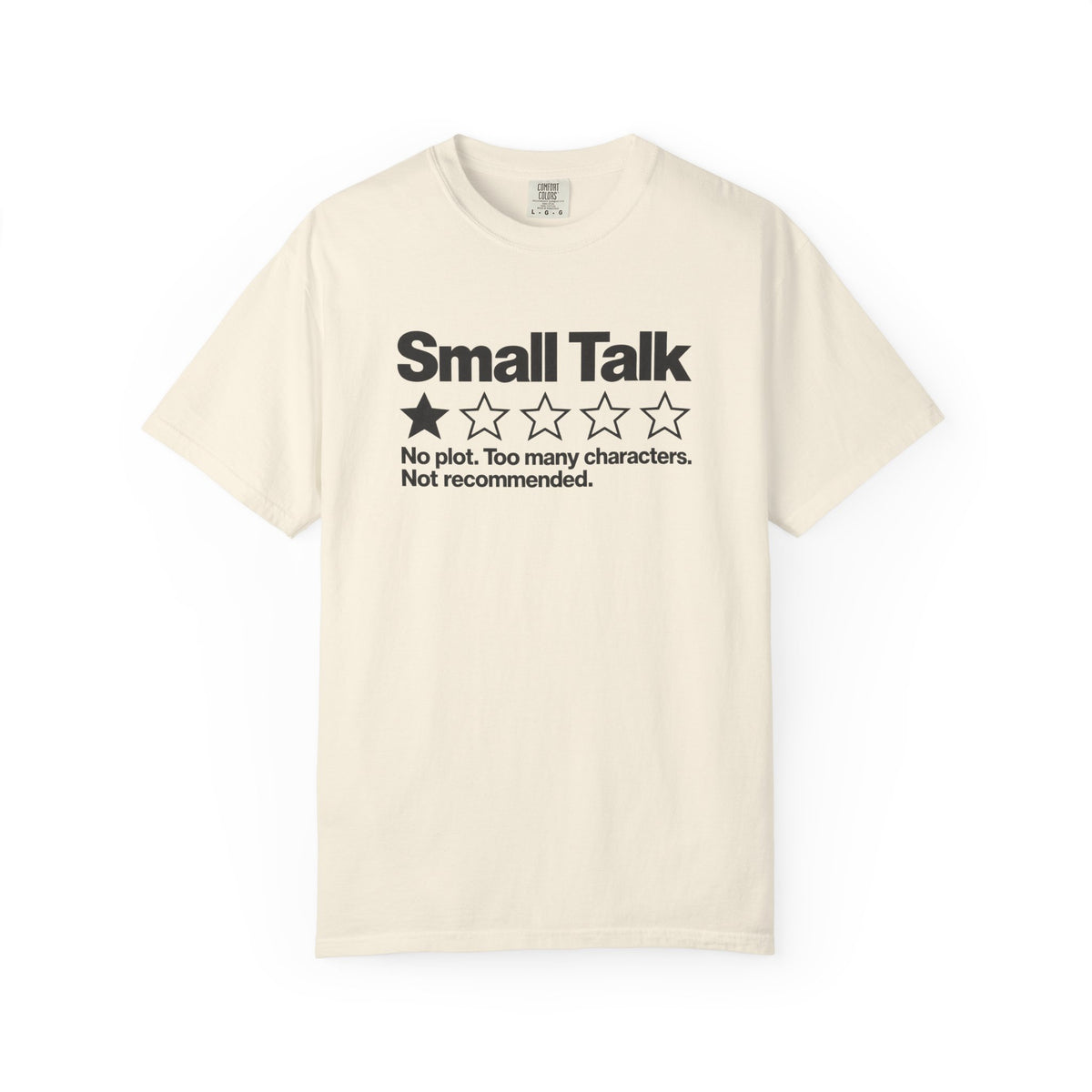 Small Talk 1-Star T-Shirt — Funny Social Anxiety Graphic Tee
