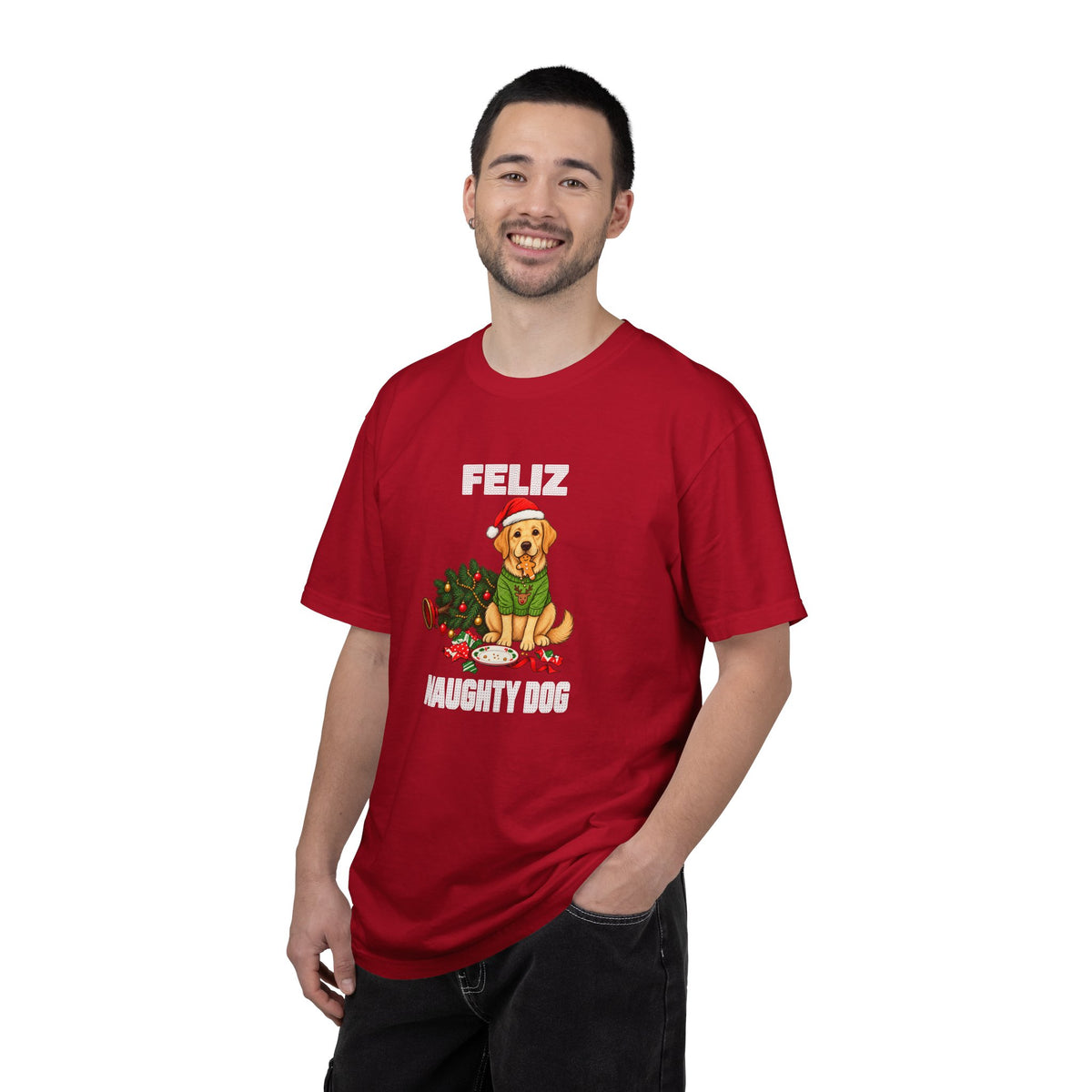 Feliz Naughty Dog Christmas T-Shirt