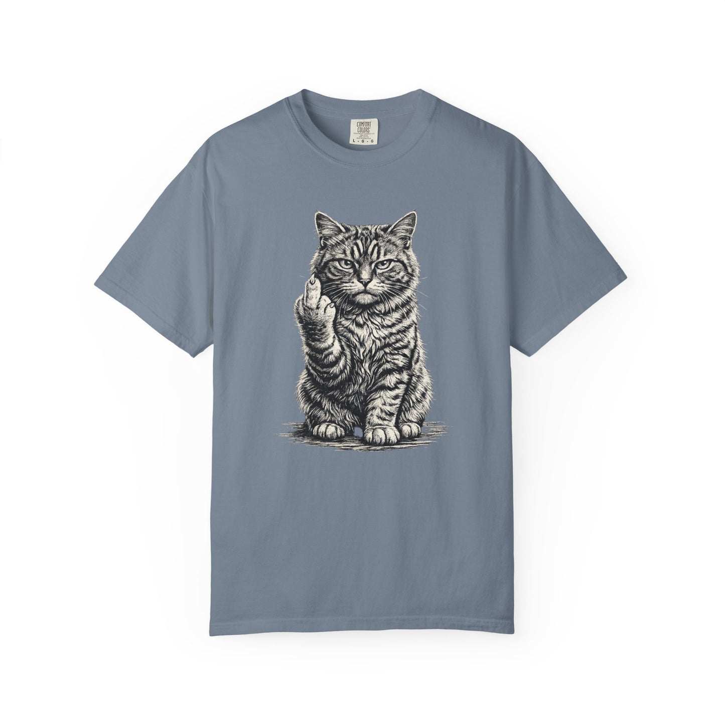 Saucy Cat Giving the Finger T-Shirt