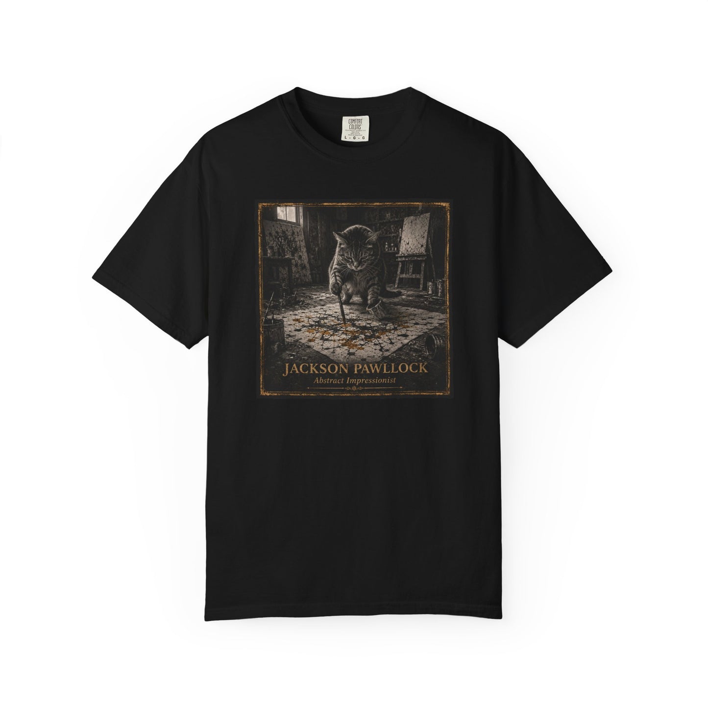Jackson PAWllock Cat Painting T-Shirt