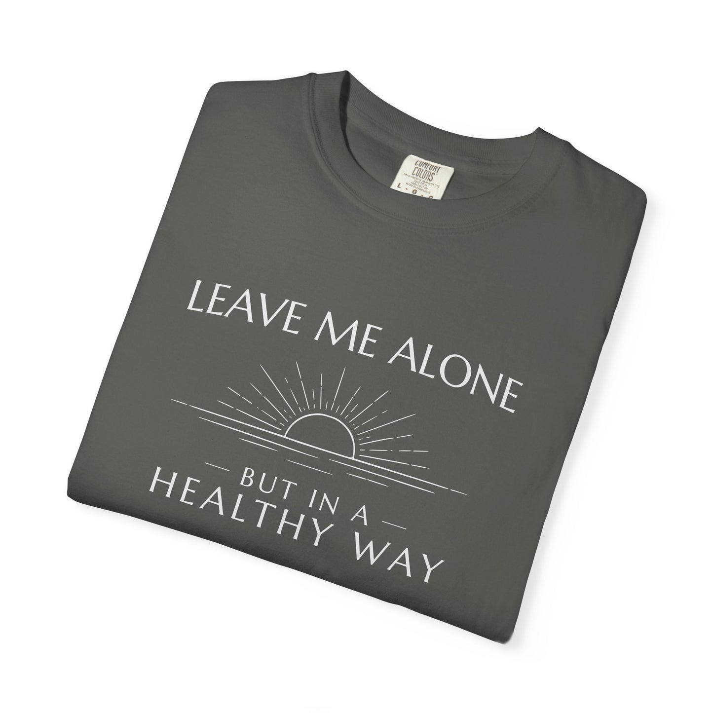Leave Me Alone - But In A Healthy Way Sunset Line Art T-Shirt
