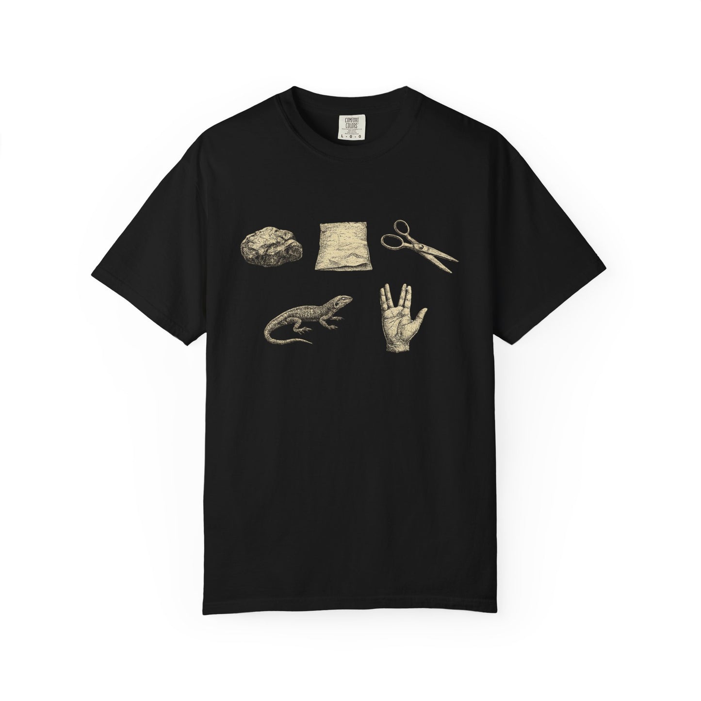 Rock Paper Scissors Lizard Spock T-Shirt — Big Bang Theory Tribute
