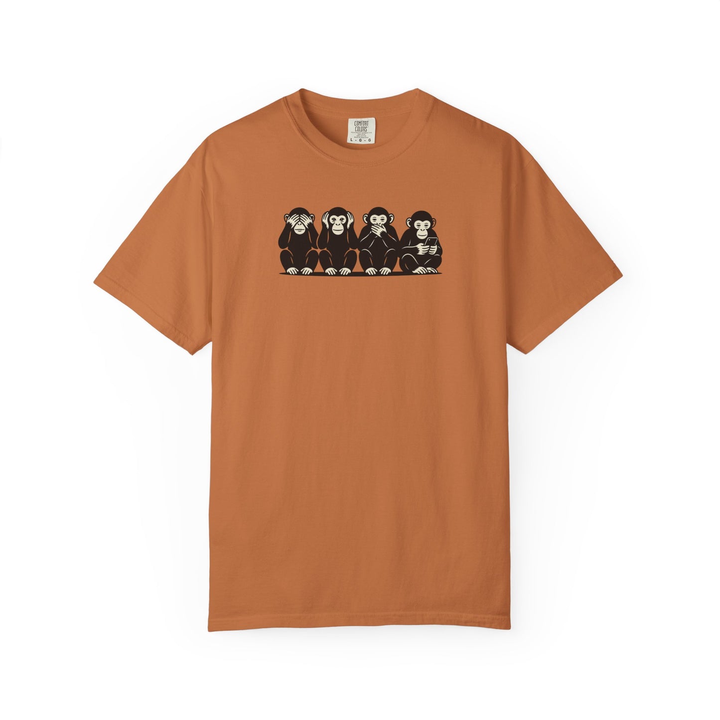 Modern Monkeys Shirt | See Hear Speak Scroll Tee | Funny Social Media Shirt | Monkey Graphic Tee | Introvert Humor Shirt