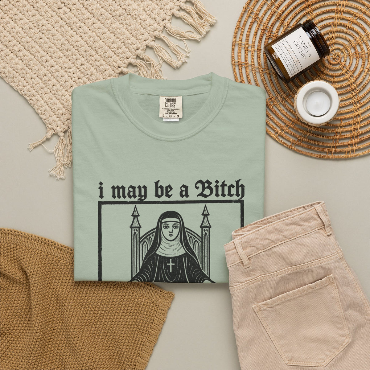 I May Be a Bitch But I’m Not Your Bitch Gothic Nun Graphic Shirt
