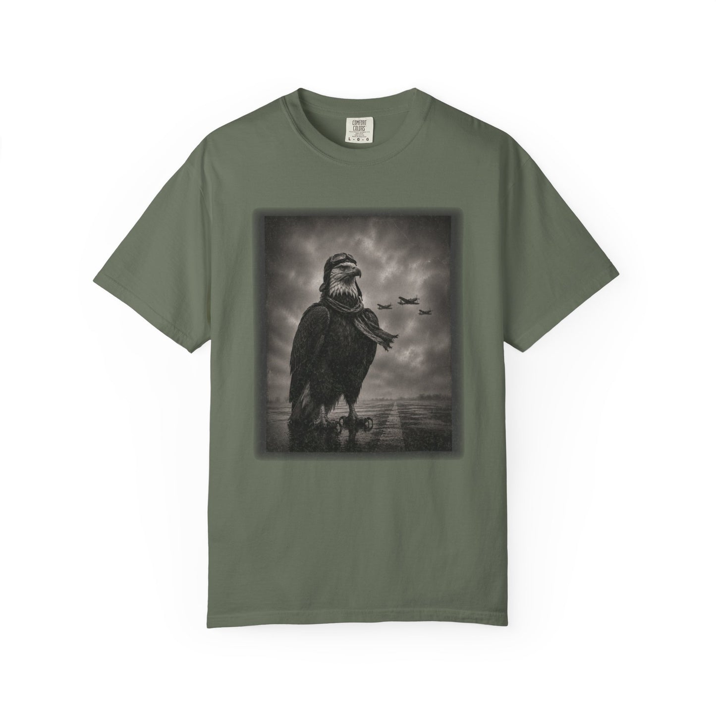 Vintage Distressed Eagle Aviator T-Shirt | WWII-Inspired Pilot Eagle Graphic Tee | Unisex Comfort Colors Shirt