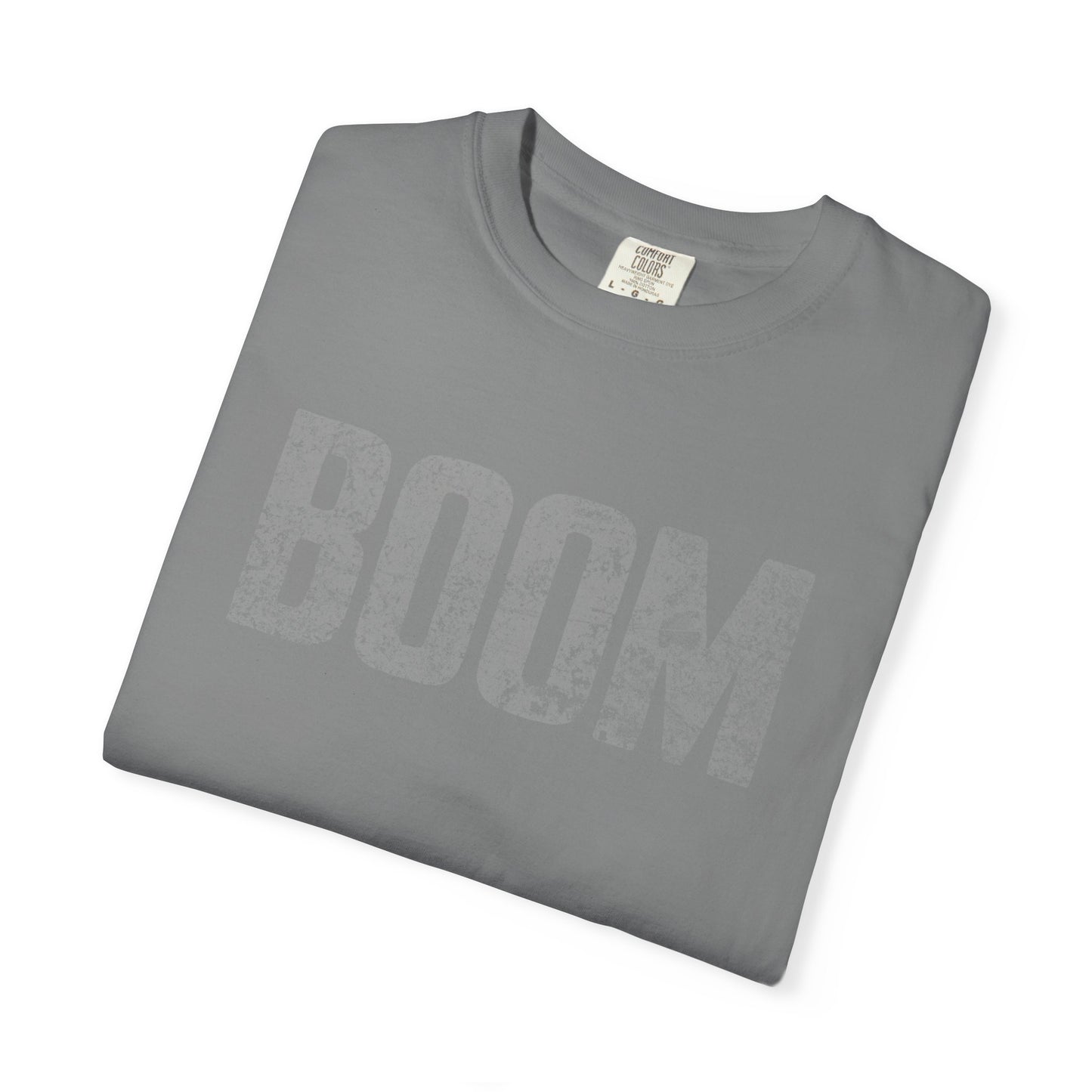 BOOM Graphic T-Shirt — Vintage Distressed Statement Tee