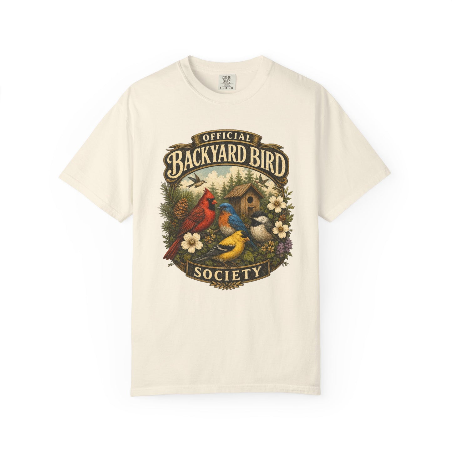 Backyard Bird Society T-Shirt — Vintage Birdwatching Graphic Tee