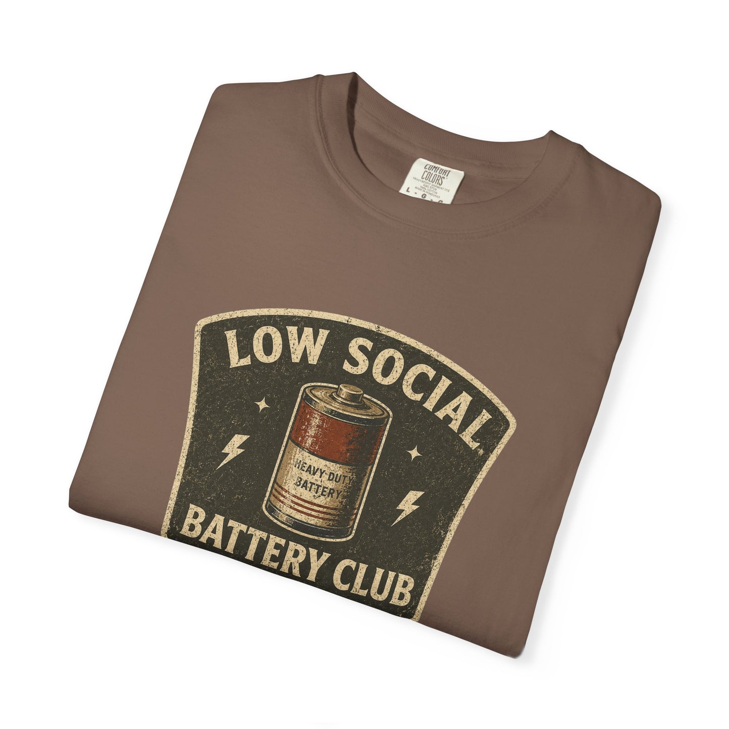 Low Social Battery Club Vintage Patch T-Shirt