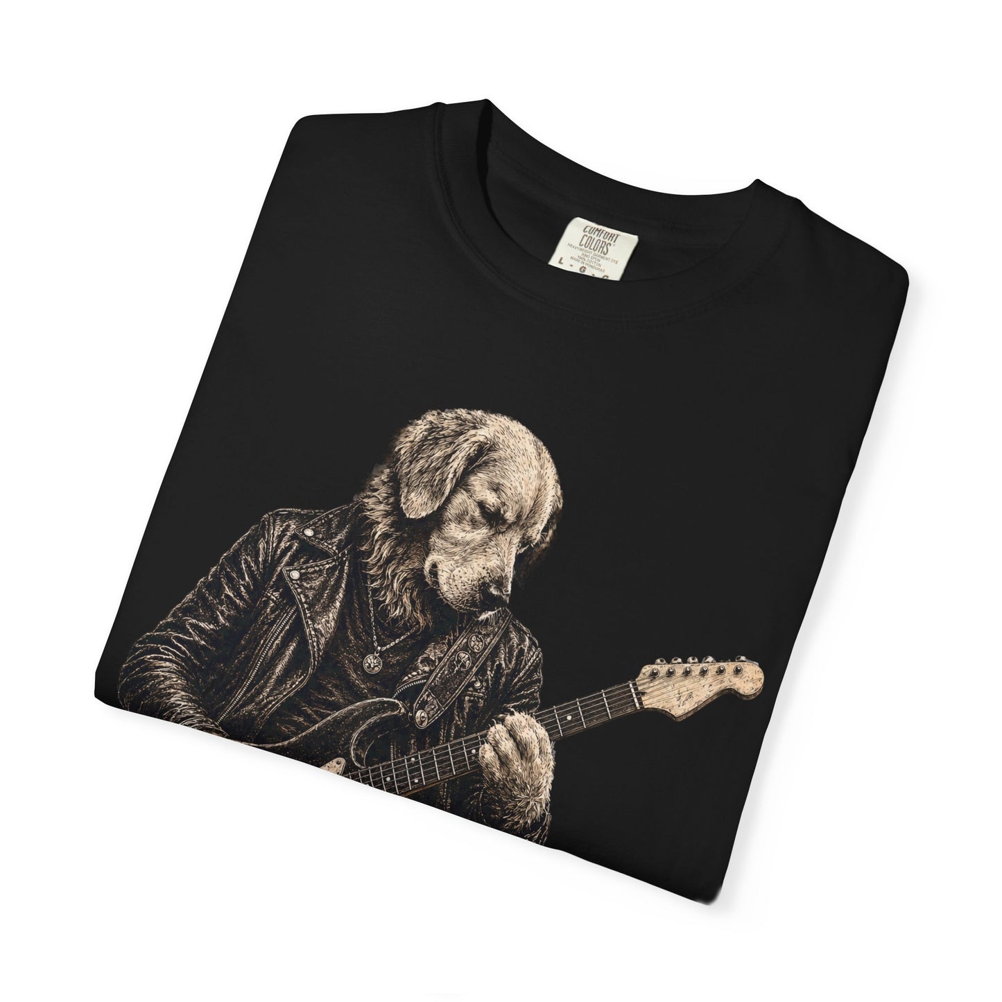 Golden Retriever Guitar Shirt | Vintage Rock Band Dog Tee | Guitar Player Gift | Music Lover Graphic T-Shirt