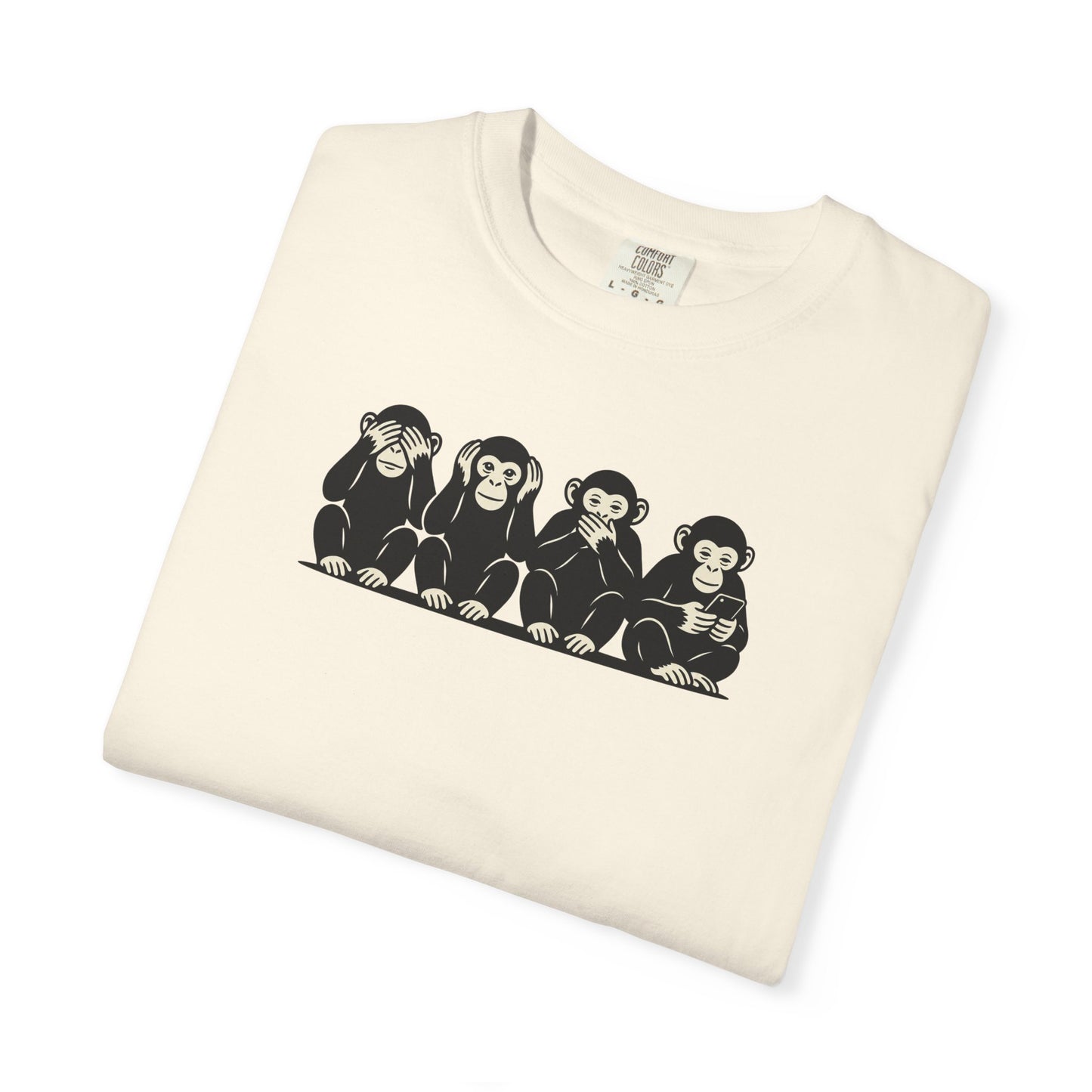 Modern Monkeys Shirt | See Hear Speak Scroll Tee | Funny Social Media Shirt | Monkey Graphic Tee | Introvert Humor Shirt
