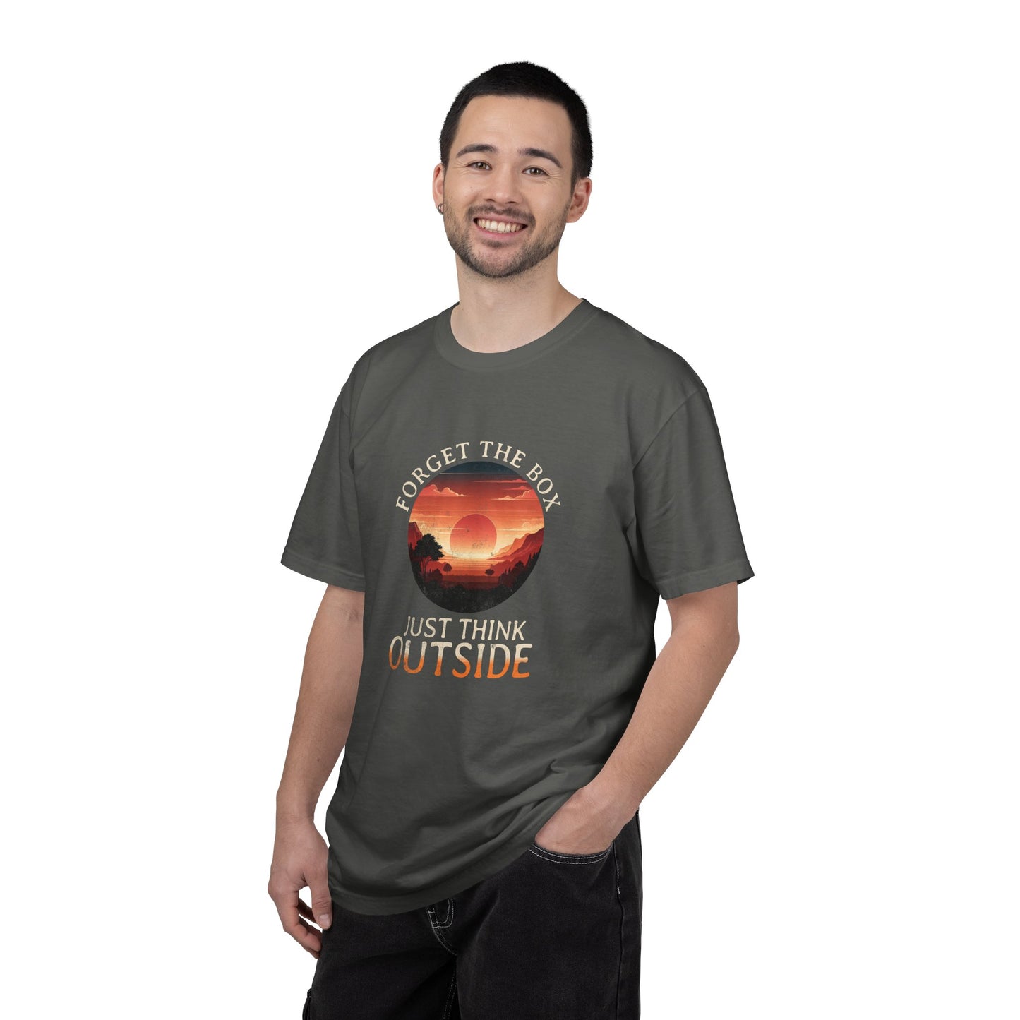 Forget the Box "Think Outside" Camping Hiking Beach Lake T-Shirt