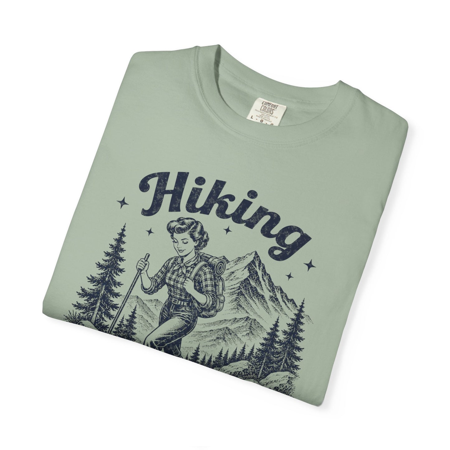 Hiking Because Murder Is Wrong — Retro 1950s Vintage Graphic T-Shirt