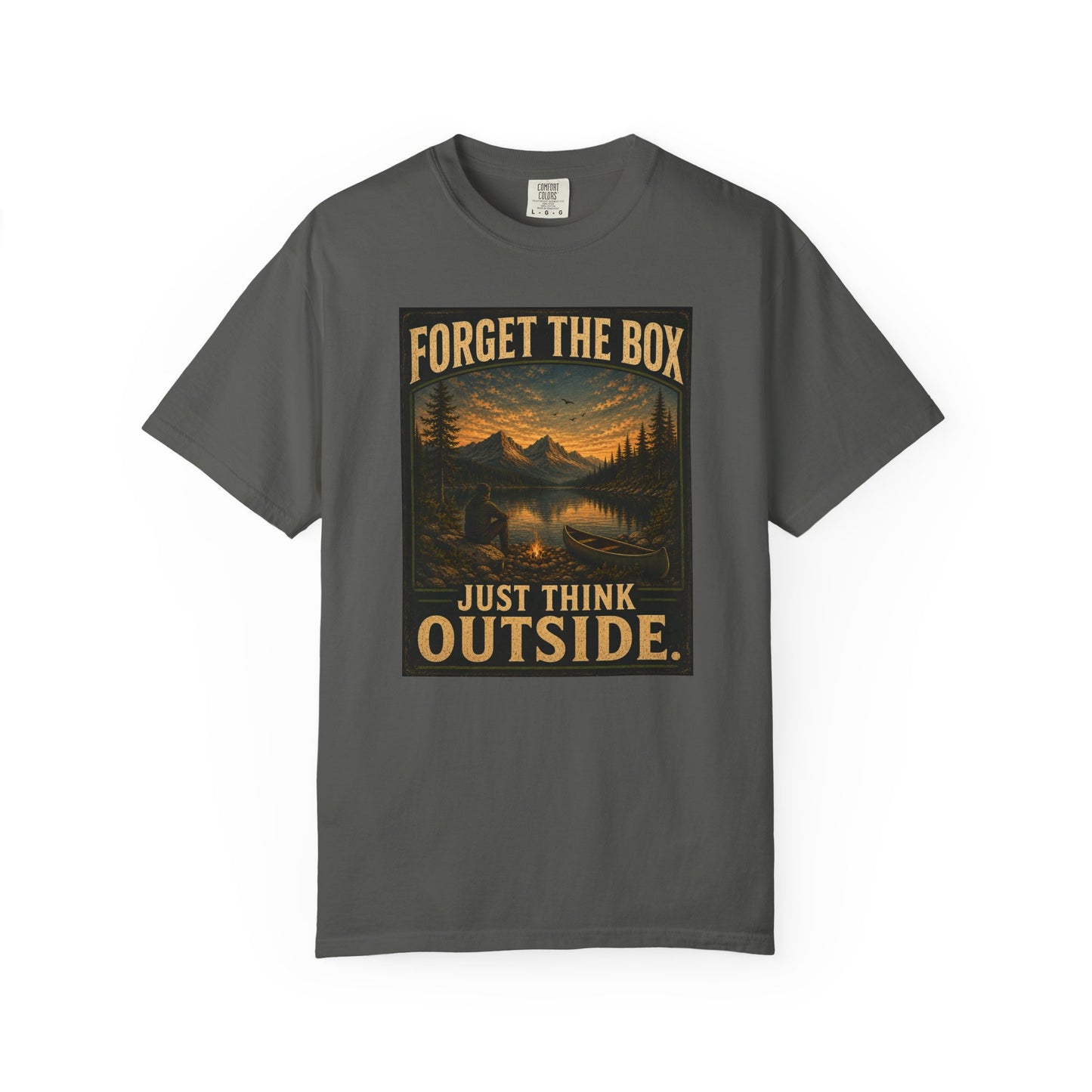 Forget the Box "Think Outside" Camping Hiking T-Shirt