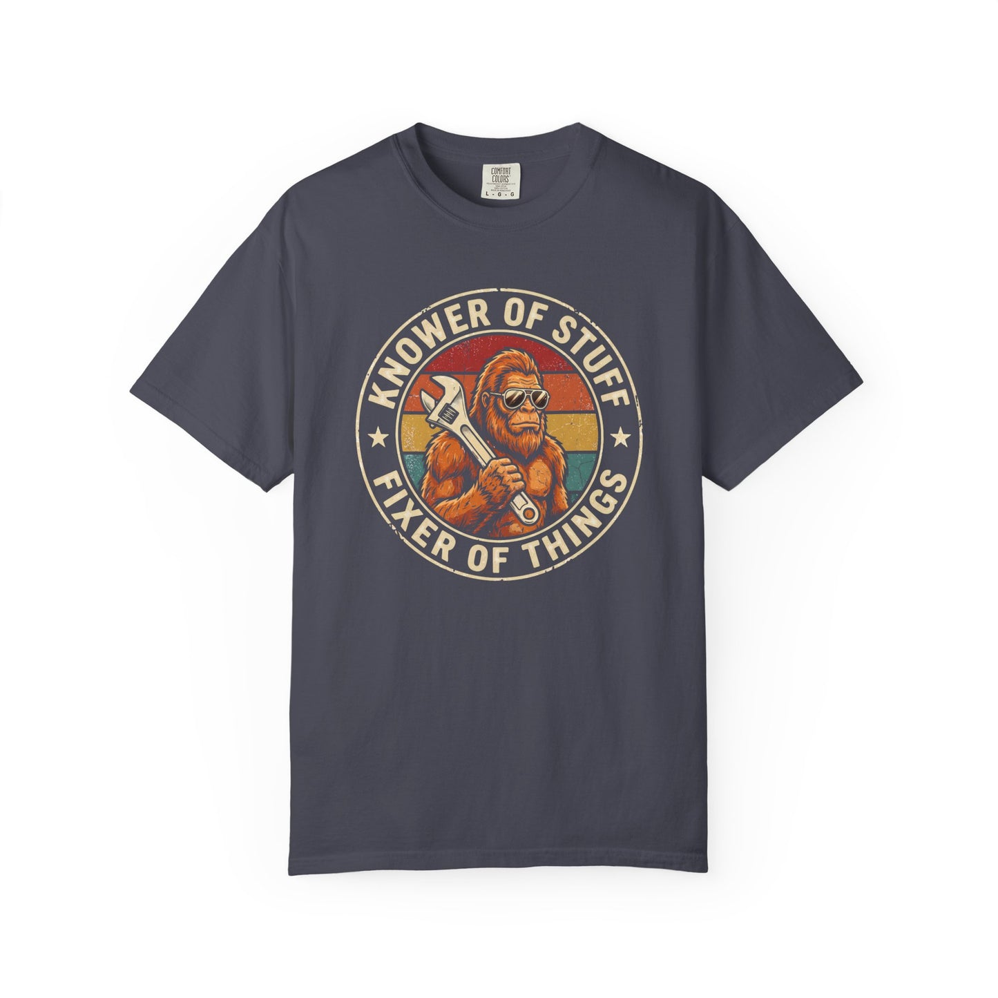 Knower of Stuff Fixer of Things Shirt, Funny Bigfoot Handyman Gift