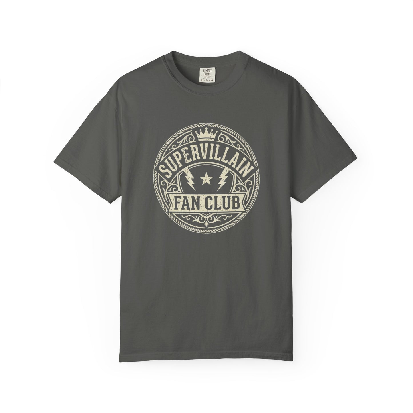 Supervillain Fan Club T-Shirt — Funny Membership Emblem Tee