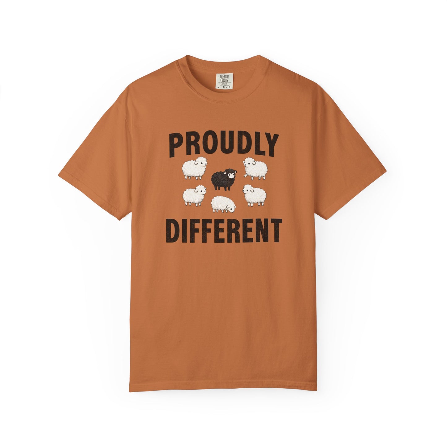 Proudly Different Sheep Shirt | Black Sheep Graphic Tee | Cute Introvert Comfort Colors® T-Shirt