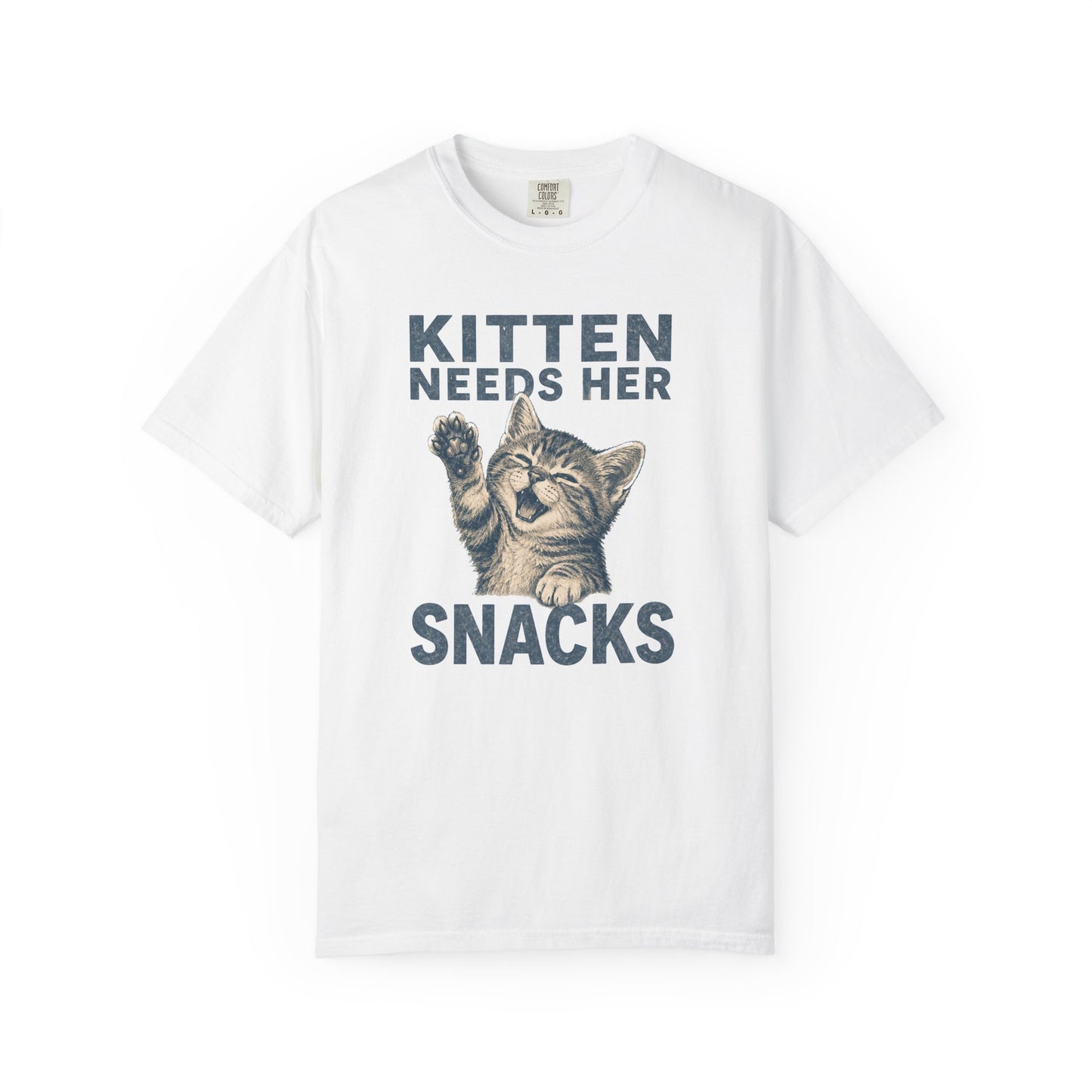 Kitten Needs Her Snacks T-Shirt — Cute Vintage Cat Graphic Tee