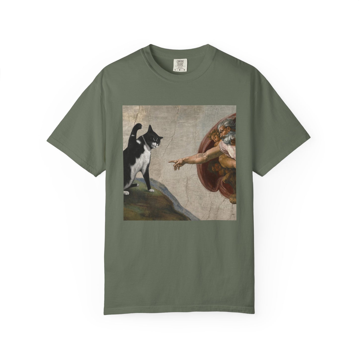 The Creation of Cat - Renaissance Parody T-Shirt