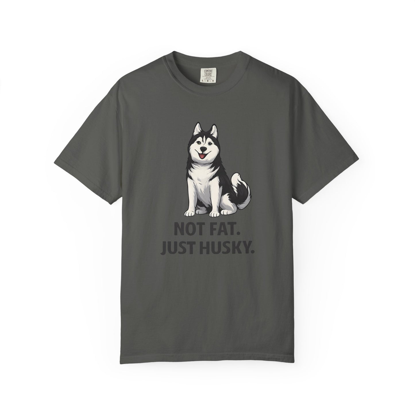 Not Fat Just Husky Husky T-Shirt | Cute Husky Illustration, Dog Lover Tee