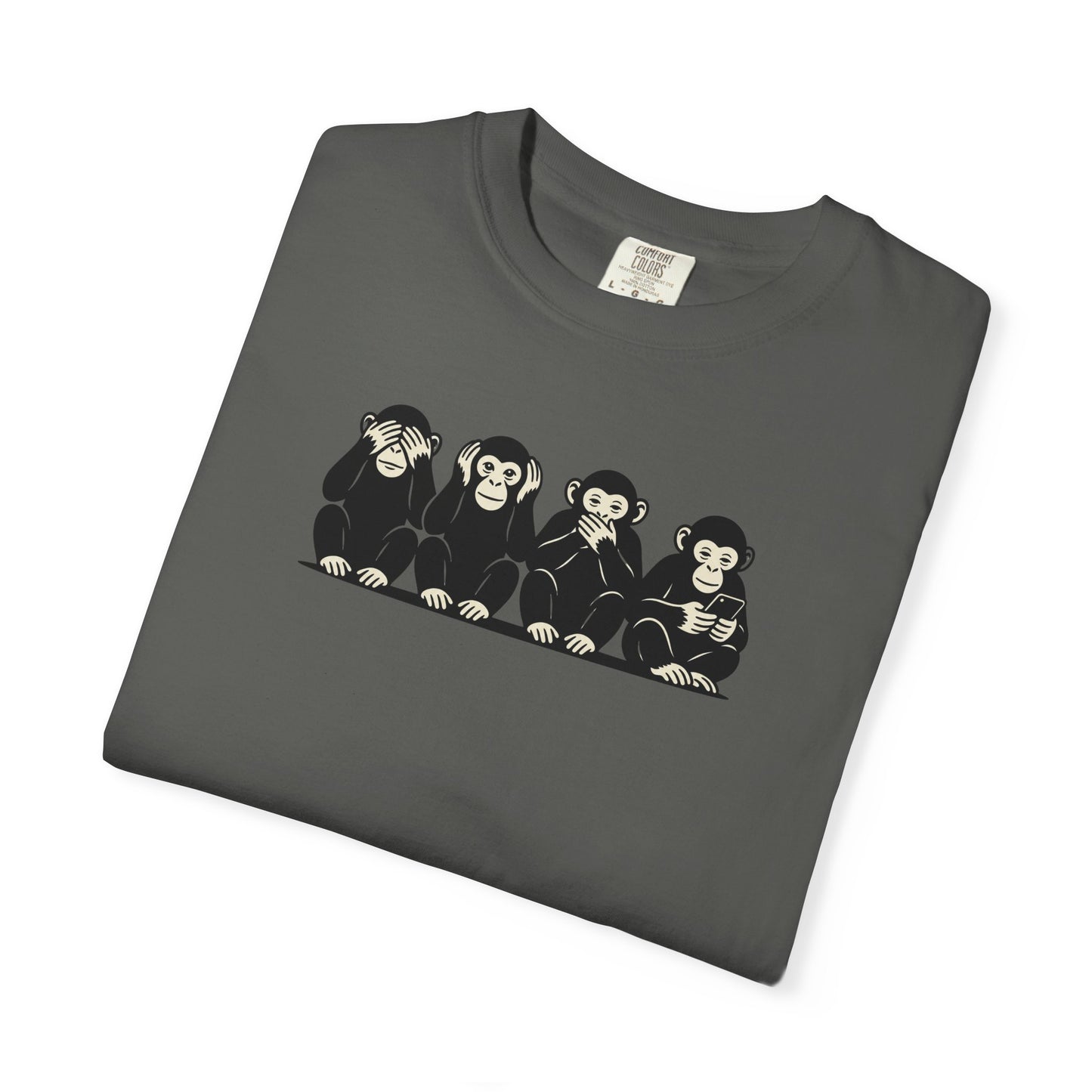 Modern Monkeys Shirt | See Hear Speak Scroll Tee | Funny Social Media Shirt | Monkey Graphic Tee | Introvert Humor Shirt