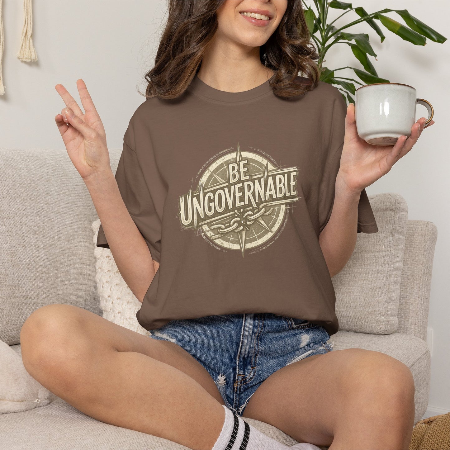 UNGOVERNABLE T-Shirt — Distressed Anti-Hustle, Anti-Establishment Tee