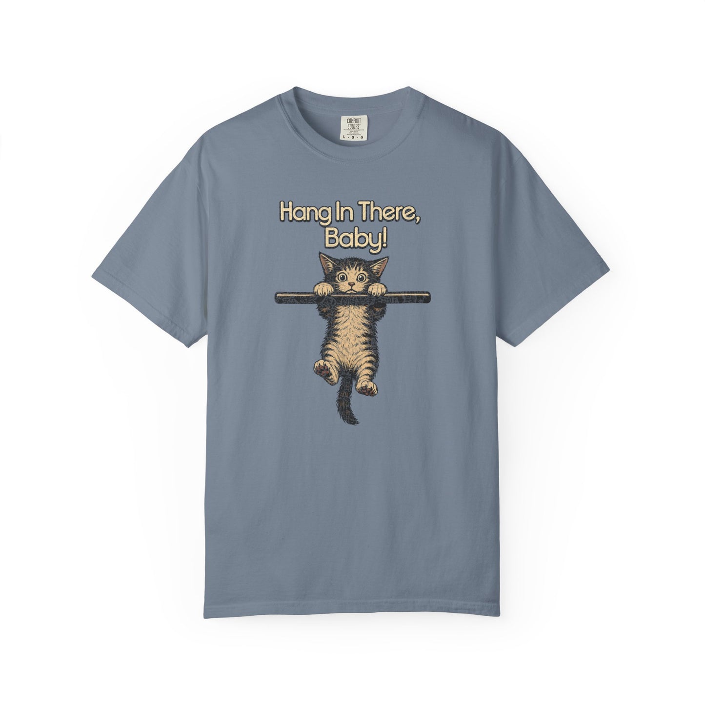 Hang In There Baby Shirt , Vintage Kitten Tee | Funny, Retro 70s Inspired Cat Shirt