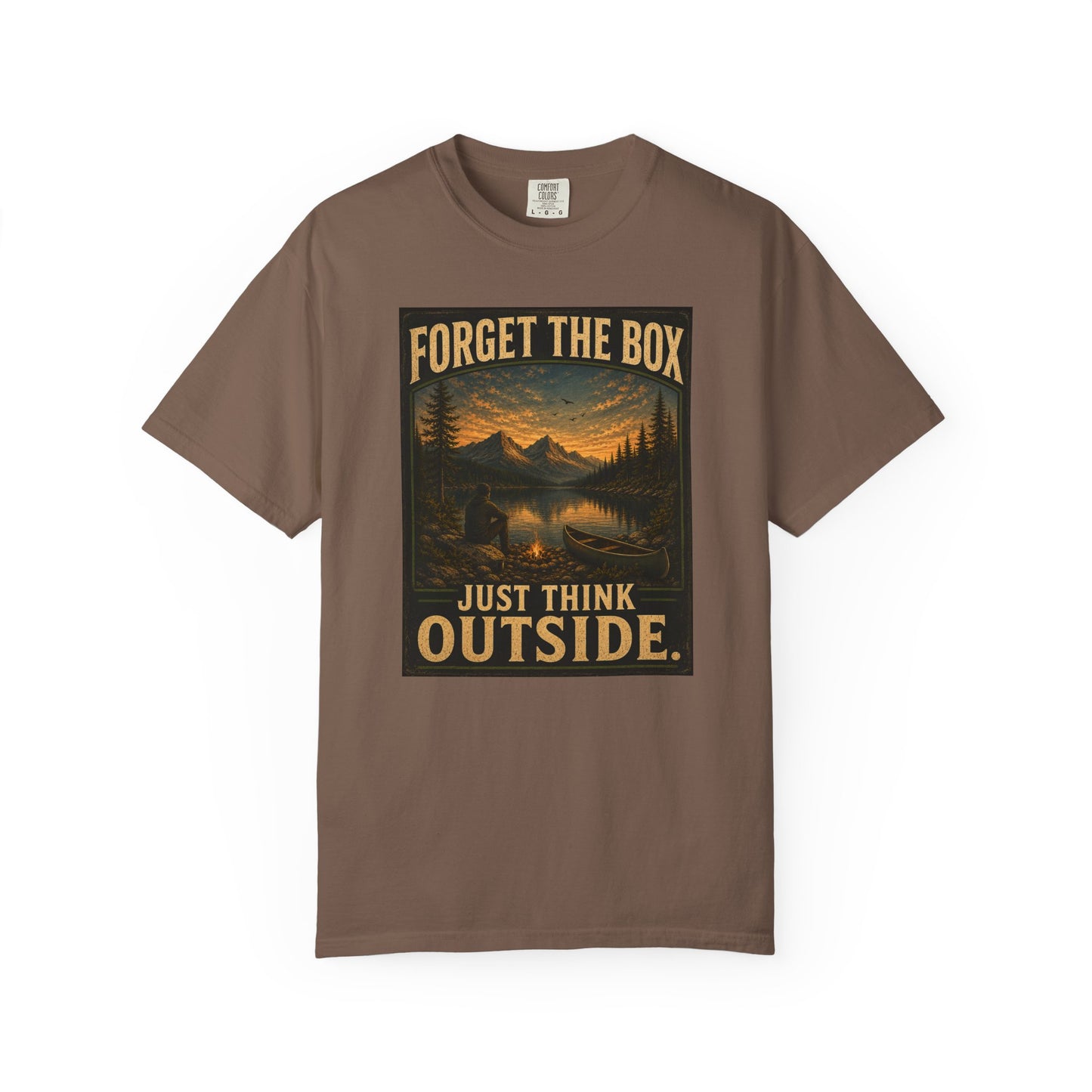 Forget the Box "Think Outside" Camping Hiking T-Shirt