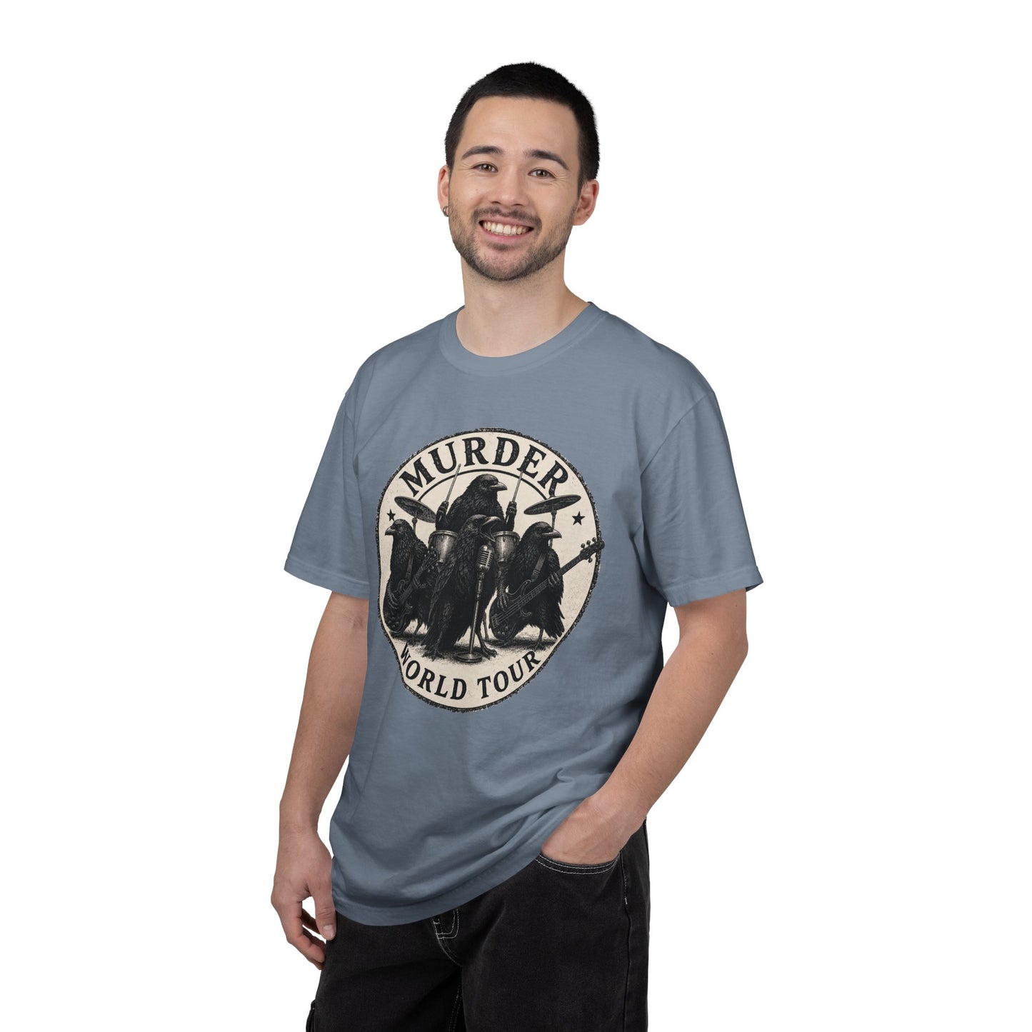 Murder World Tour Crow T-Shirt | Funny Crow Graphic Tee
