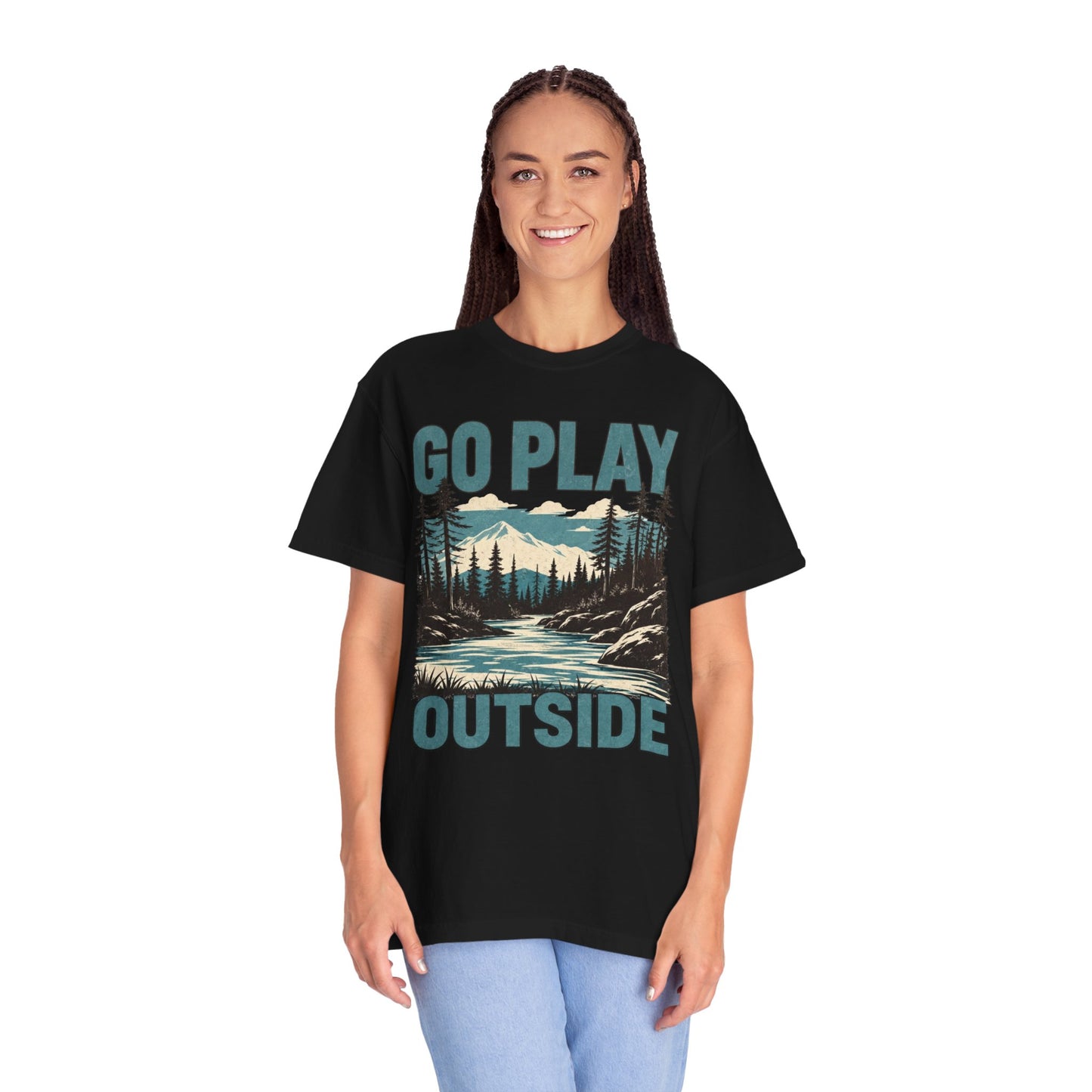 Go Play Outside Graphic T-Shirt — Outdoor Adventure Nature Tee
