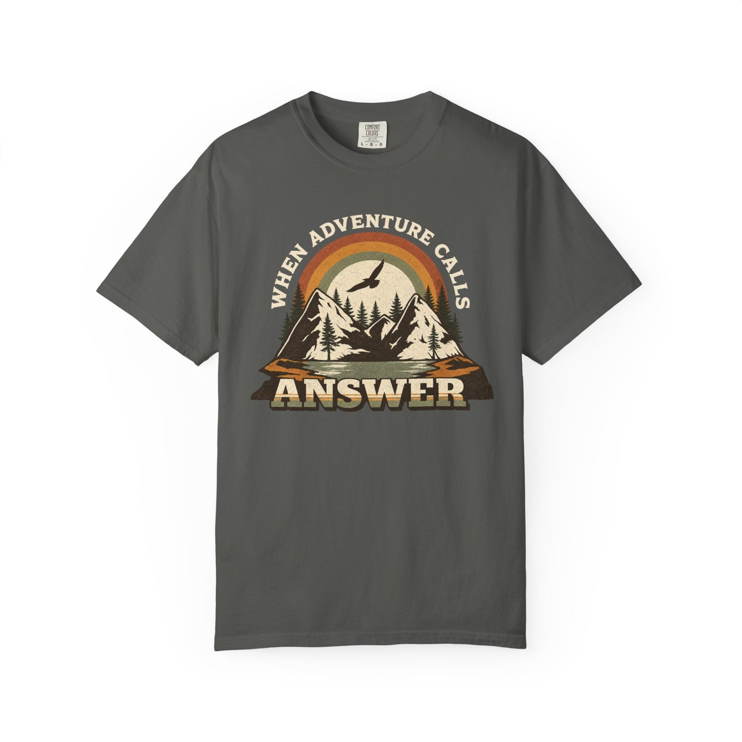 When Adventure Calls — Mountain Retro T-Shirt
