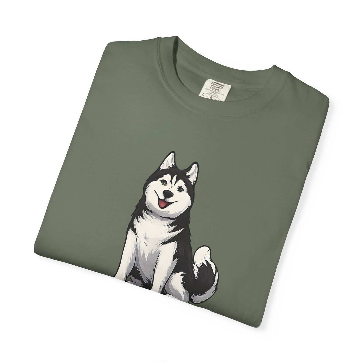 Not Fat Just Husky Husky T-Shirt | Cute Husky Illustration, Dog Lover Tee