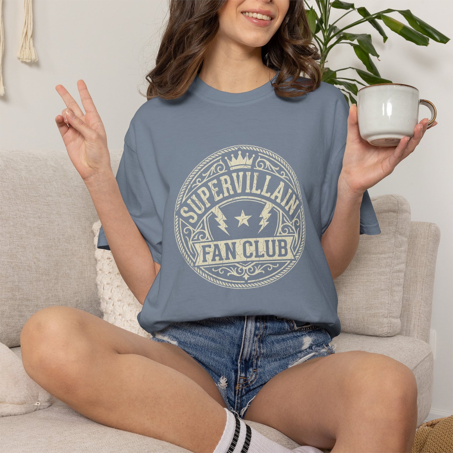 Supervillain Fan Club T-Shirt — Funny Membership Emblem Tee