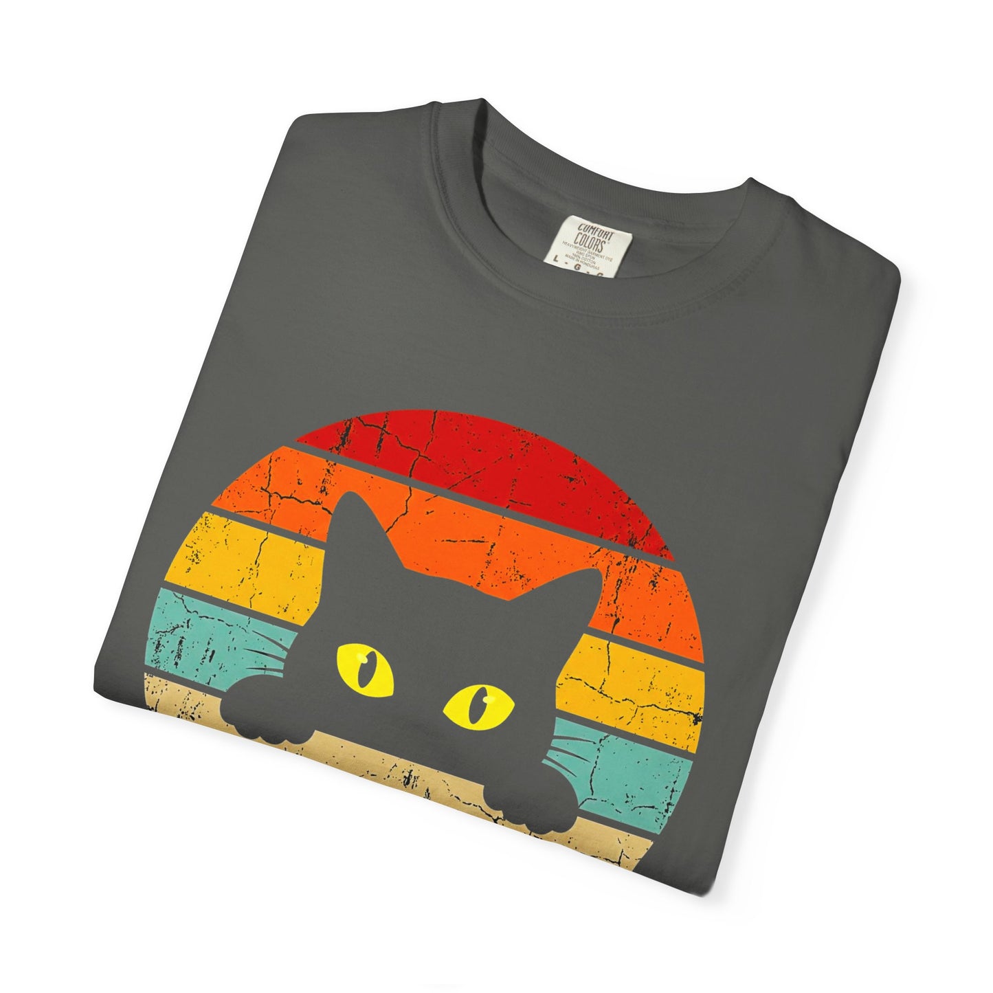 Ew, People Cat T-Shirt — Retro Sunset Graphic for Introverts & Cat Lovers