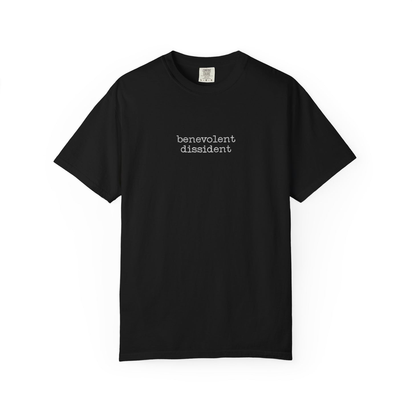 Benevolent Dissident T-Shirt — Minimalist Activism Statement Graphic Tee