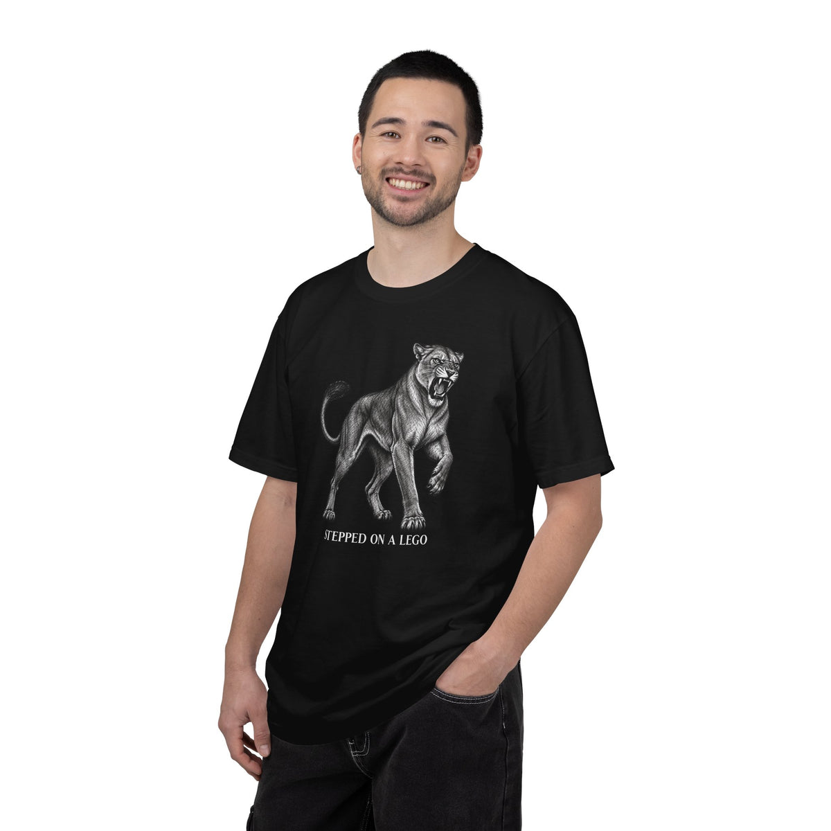 Stepped on a Lego Funny Vintage Lioness Animal Tee