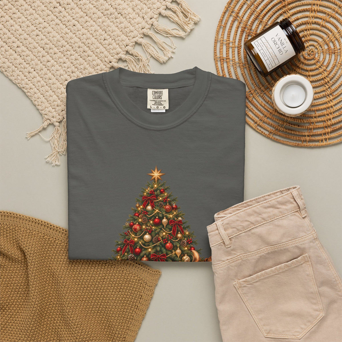 Dog Peeing on Christmas Tree Shirt