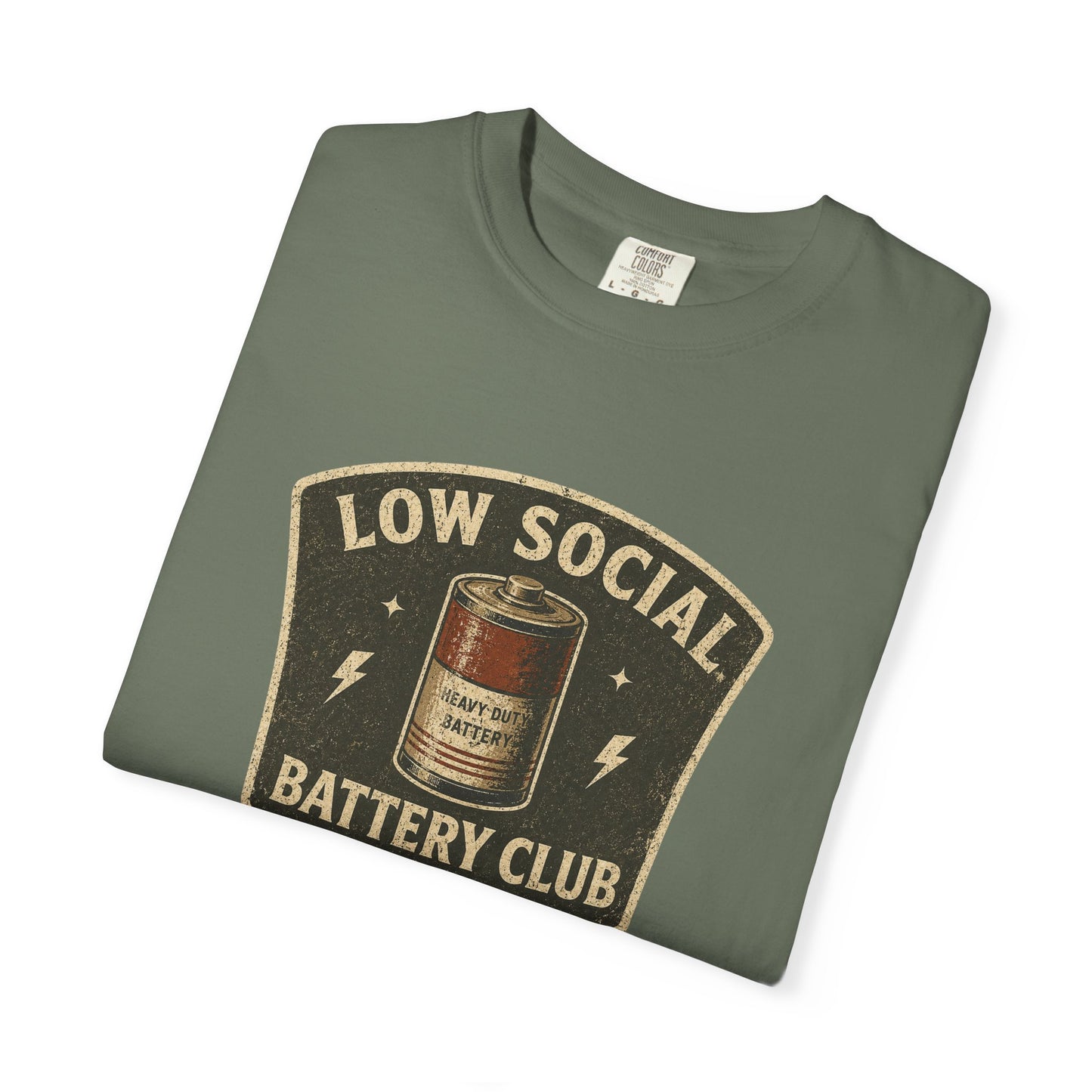 Low Social Battery Club Vintage Patch T-Shirt