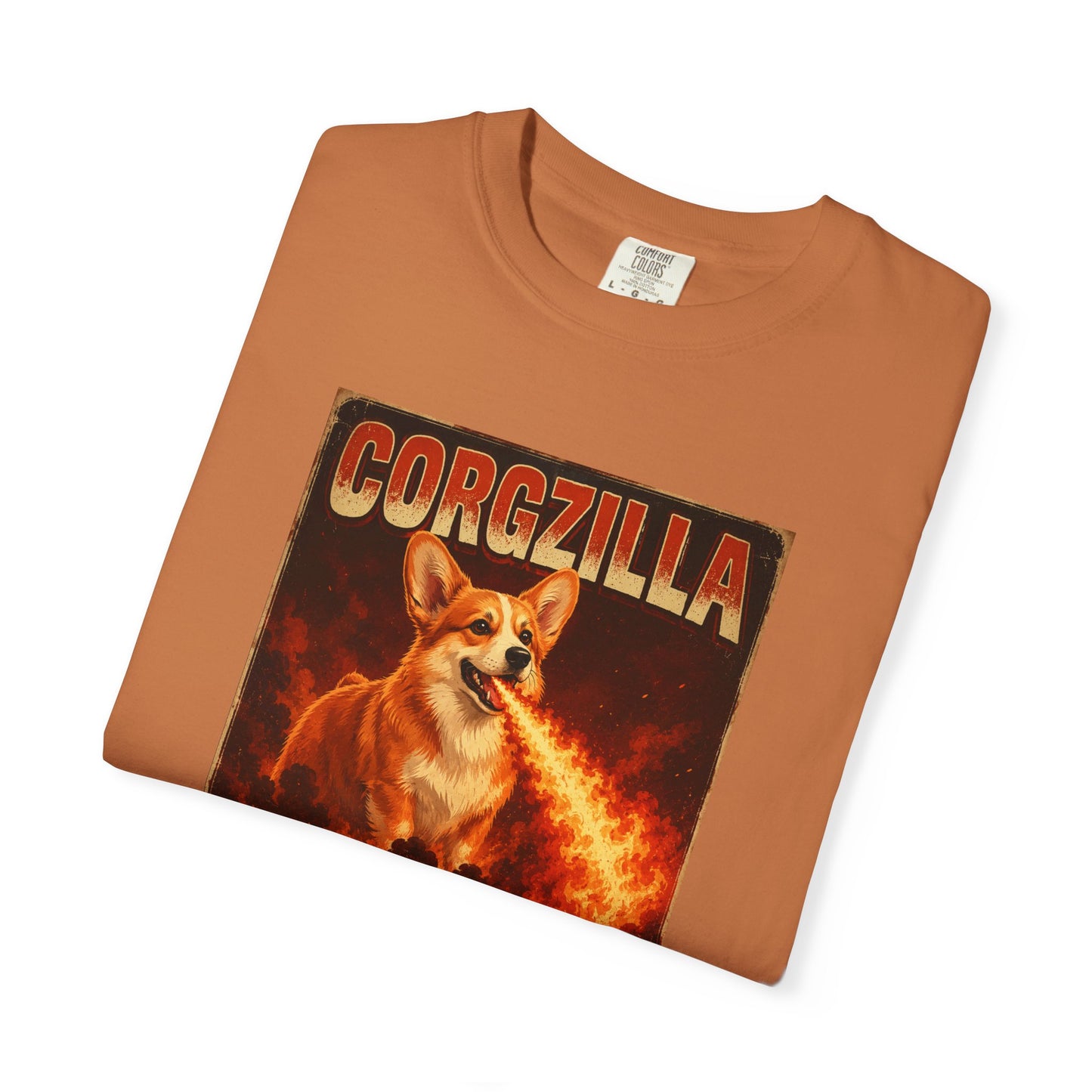 Corgzilla Corgi Tee — Godzilla Parody Dog Breathing Fire Graphic T-Shirt