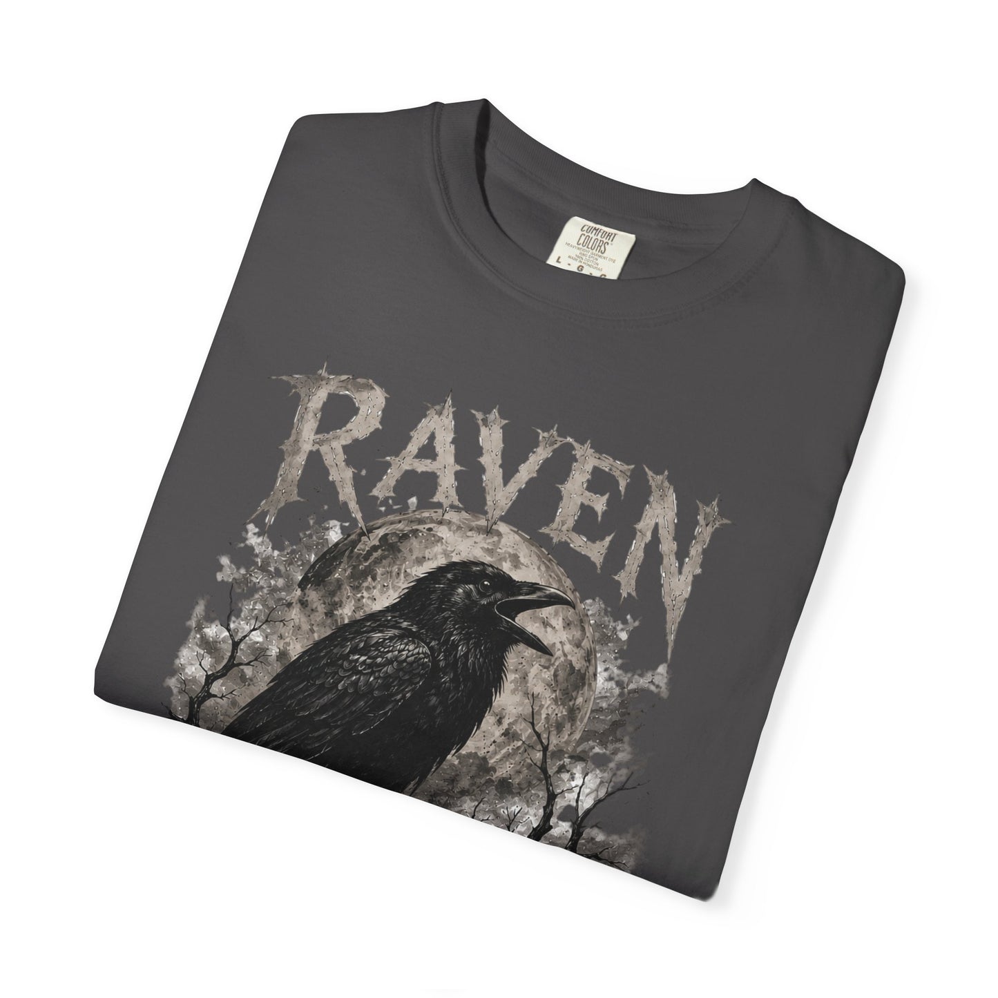 Raven Lunatic T‑Shirt — Gothic Crow Graphic Dark Nature Graphic Tee