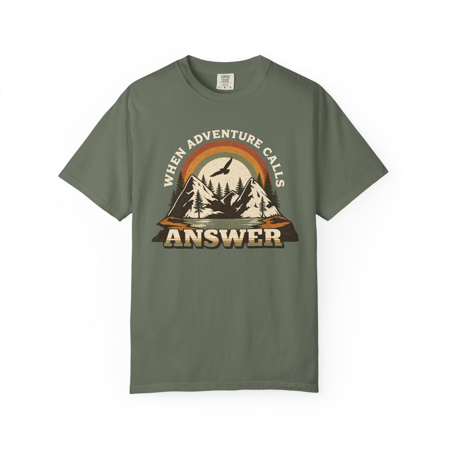 When Adventure Calls — Mountain Retro T-Shirt