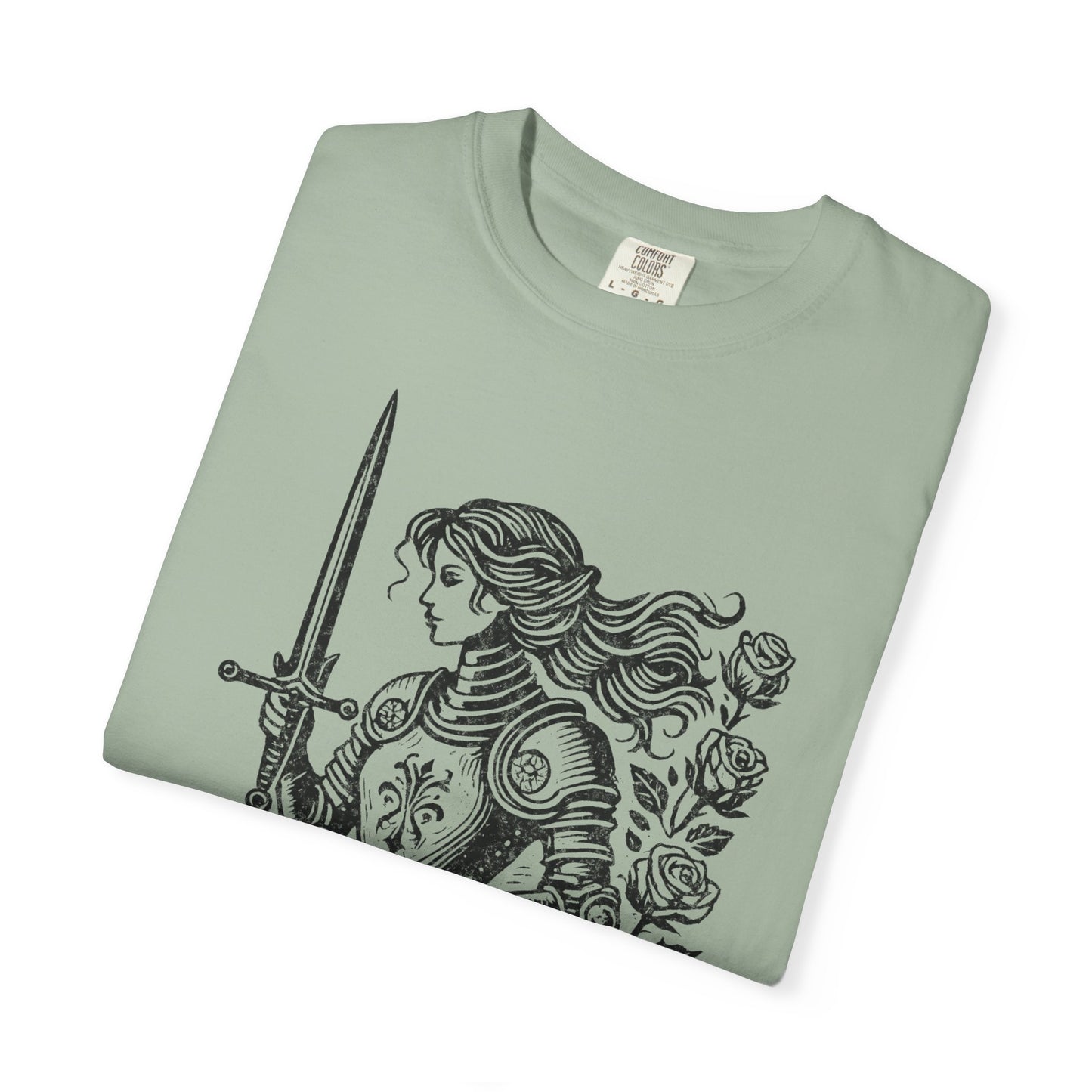 'Never Needed Rescuing' Feminist Female Knight Armor Graphic Tee