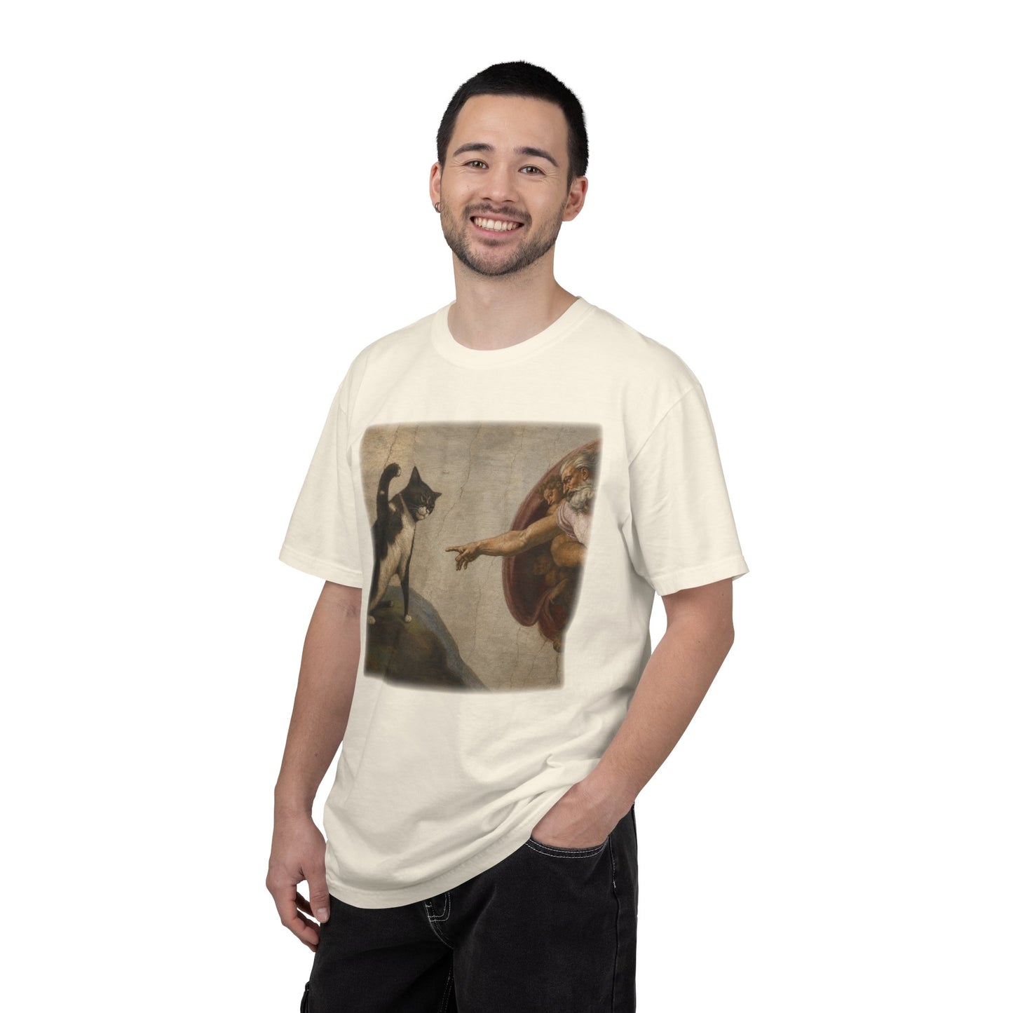 The Creation of Cat - Renaissance Parody T-Shirt