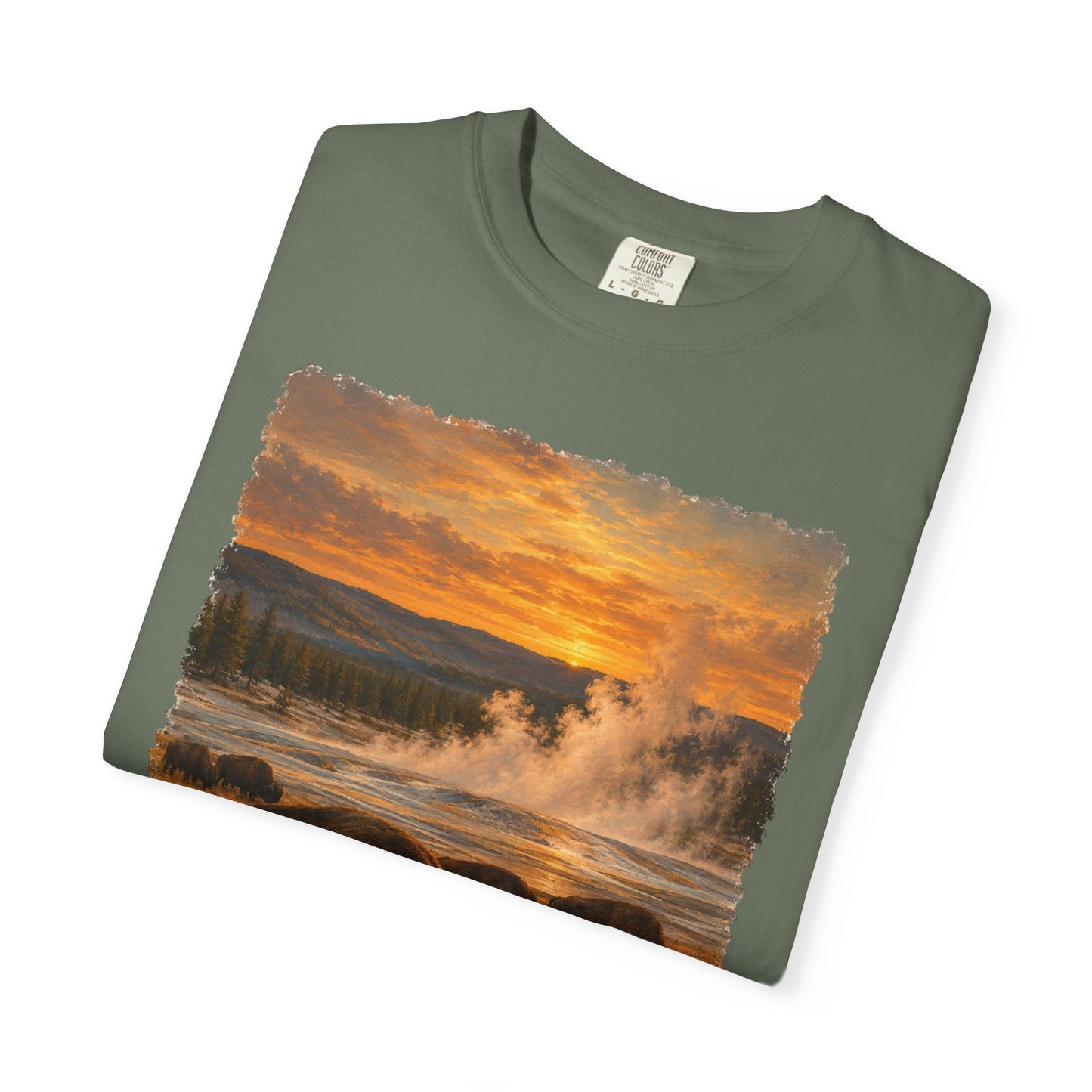 Yellowstone National Park Bison Sunset T-Shirt