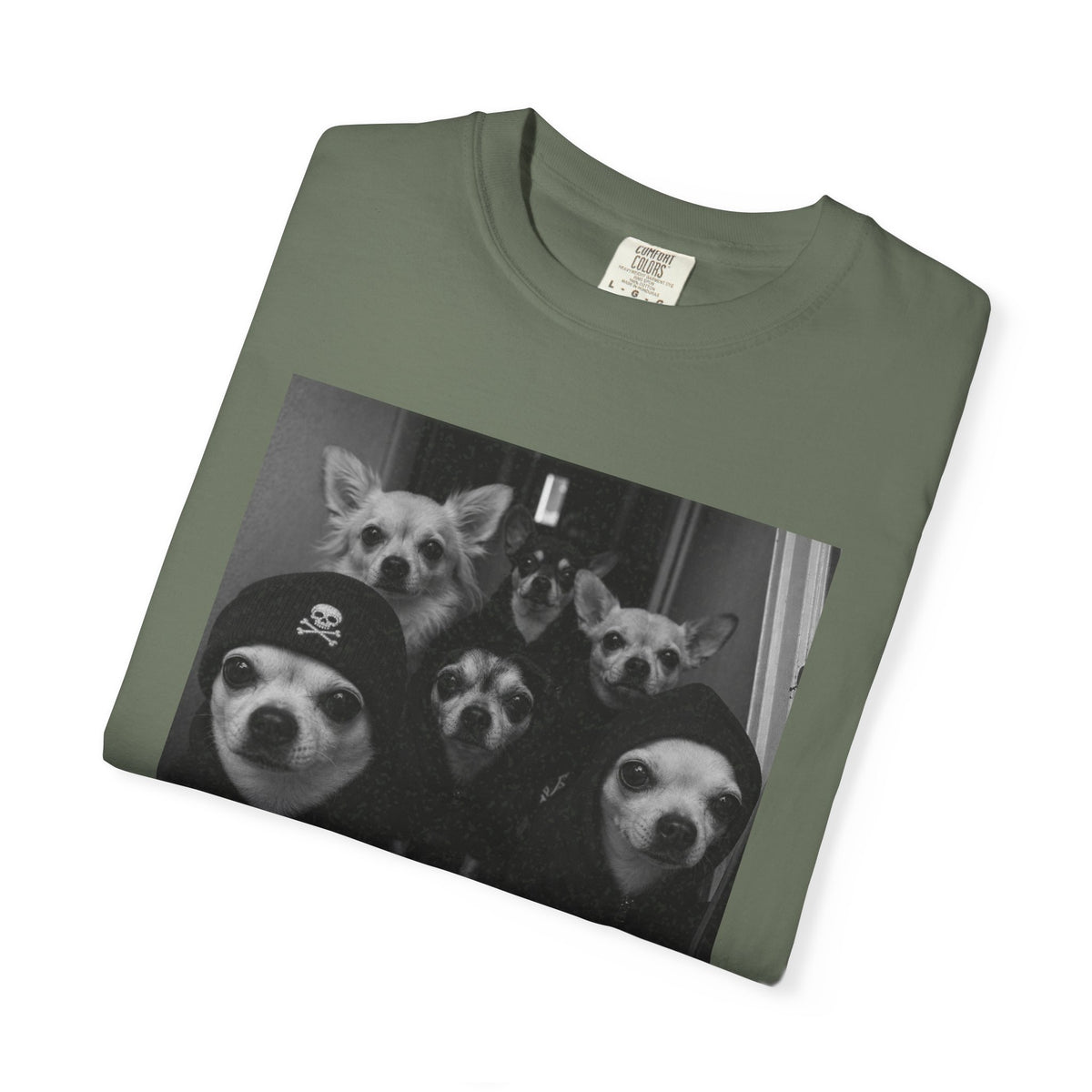 Vintage Chihuahua Photo 'We Just Wanna Talk' Dog T-Shirt