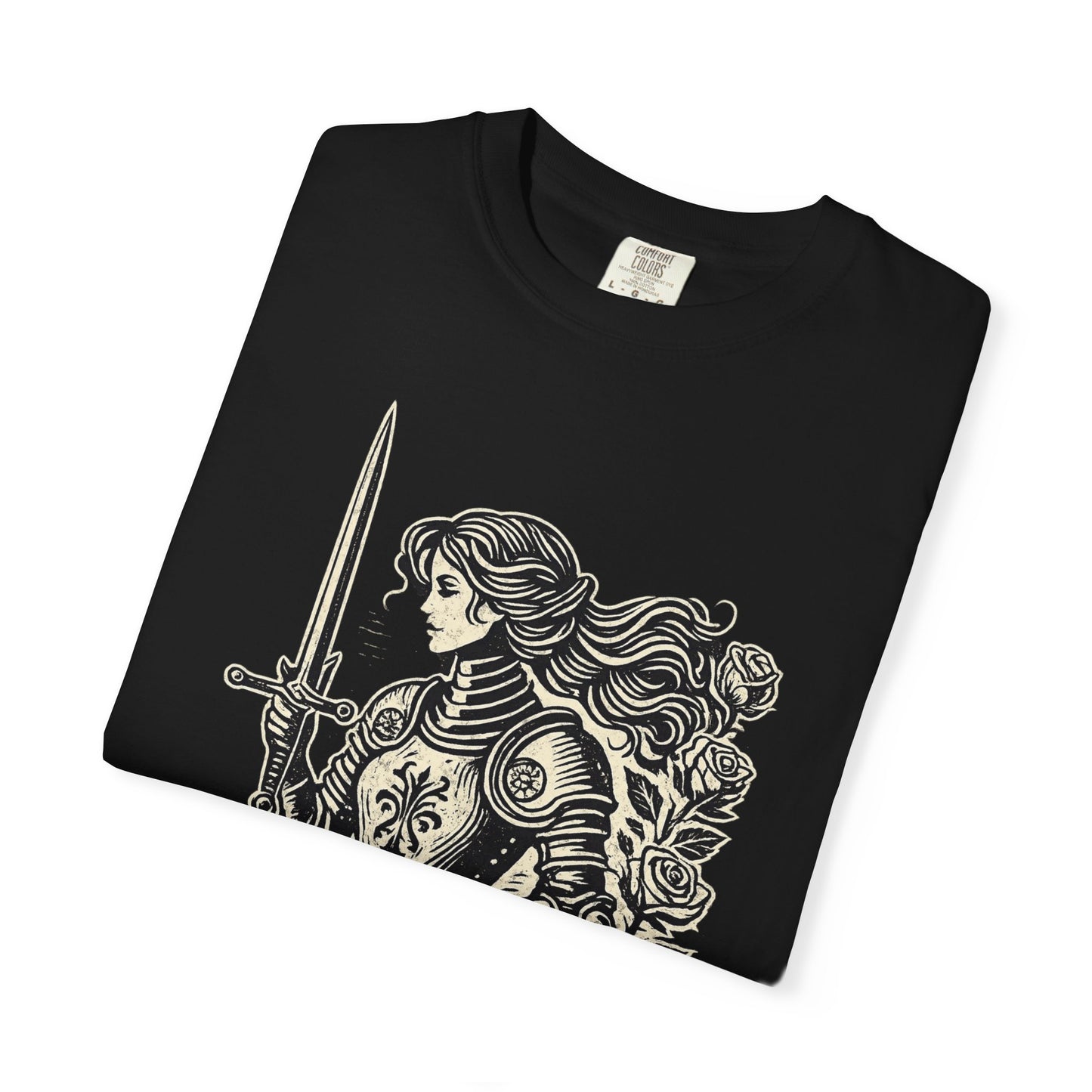 'Never Needed Rescuing' Feminist Female Knight Armor Graphic Tee