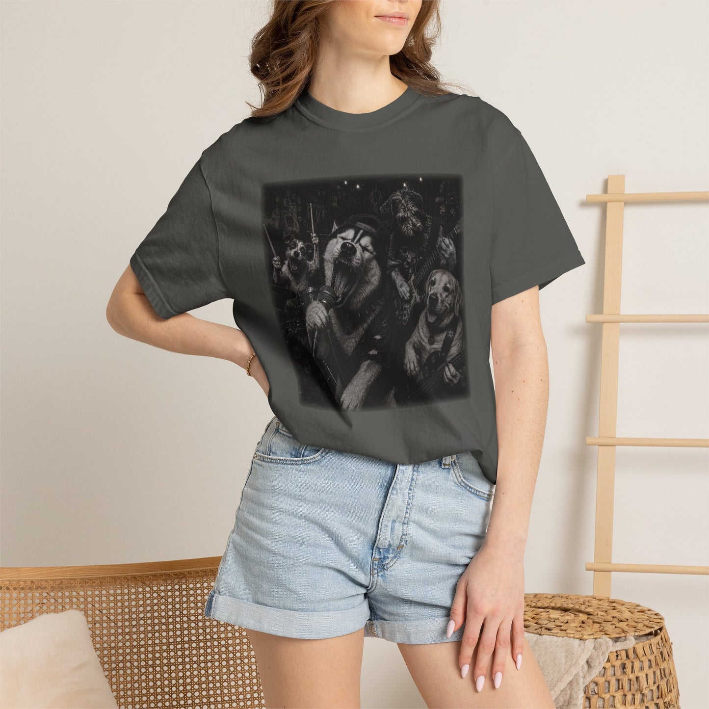 Garage Band Dogs T-Shirt | Funny Dog Music Graphic Tee