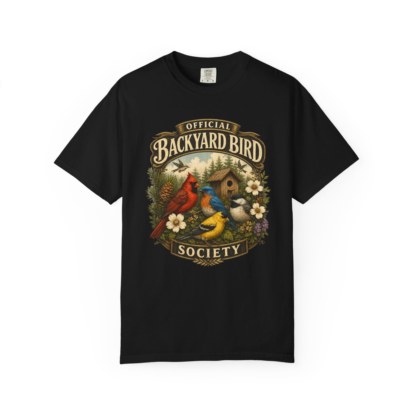 Backyard Bird Society T-Shirt — Vintage Birdwatching Graphic Tee
