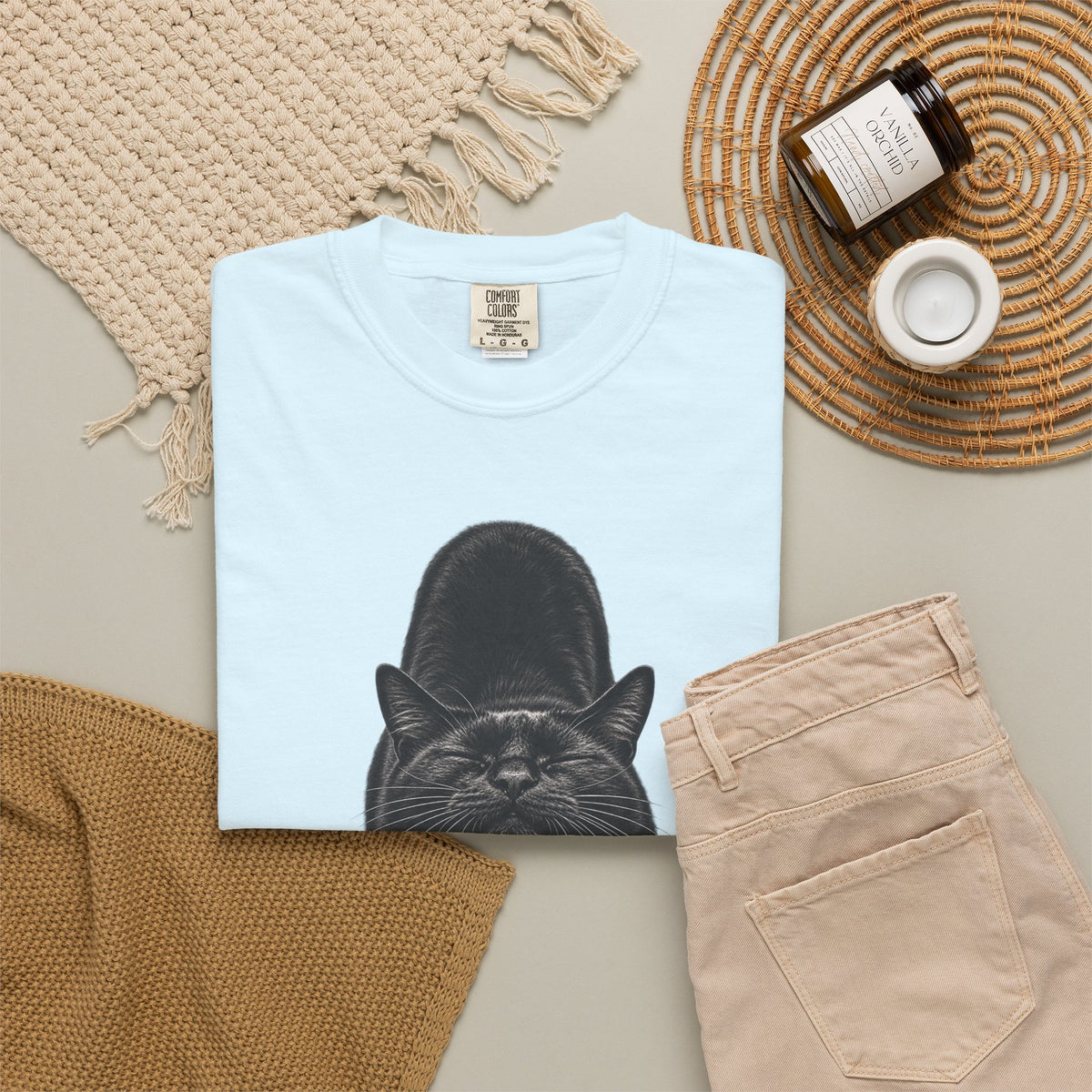 Stretchy Showoff Black Cat Graphic Tee