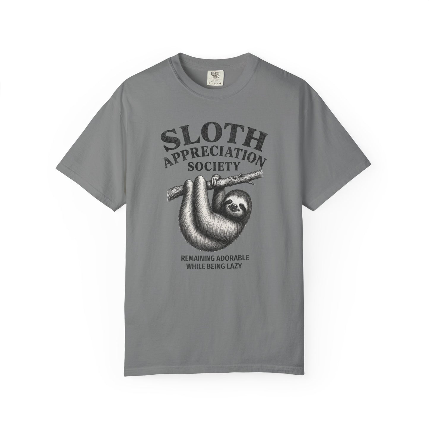 Sloth Appreciation Society T-Shirt – "Remaining Adorable While Being Lazy" Vintage Funny Sloth Graphic Tee